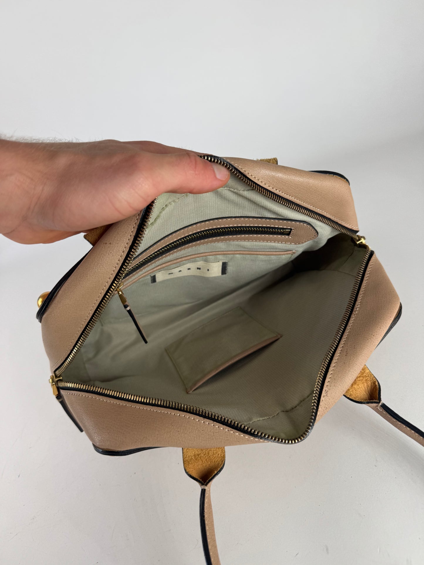 Vintage Marni Leather Bag Beige