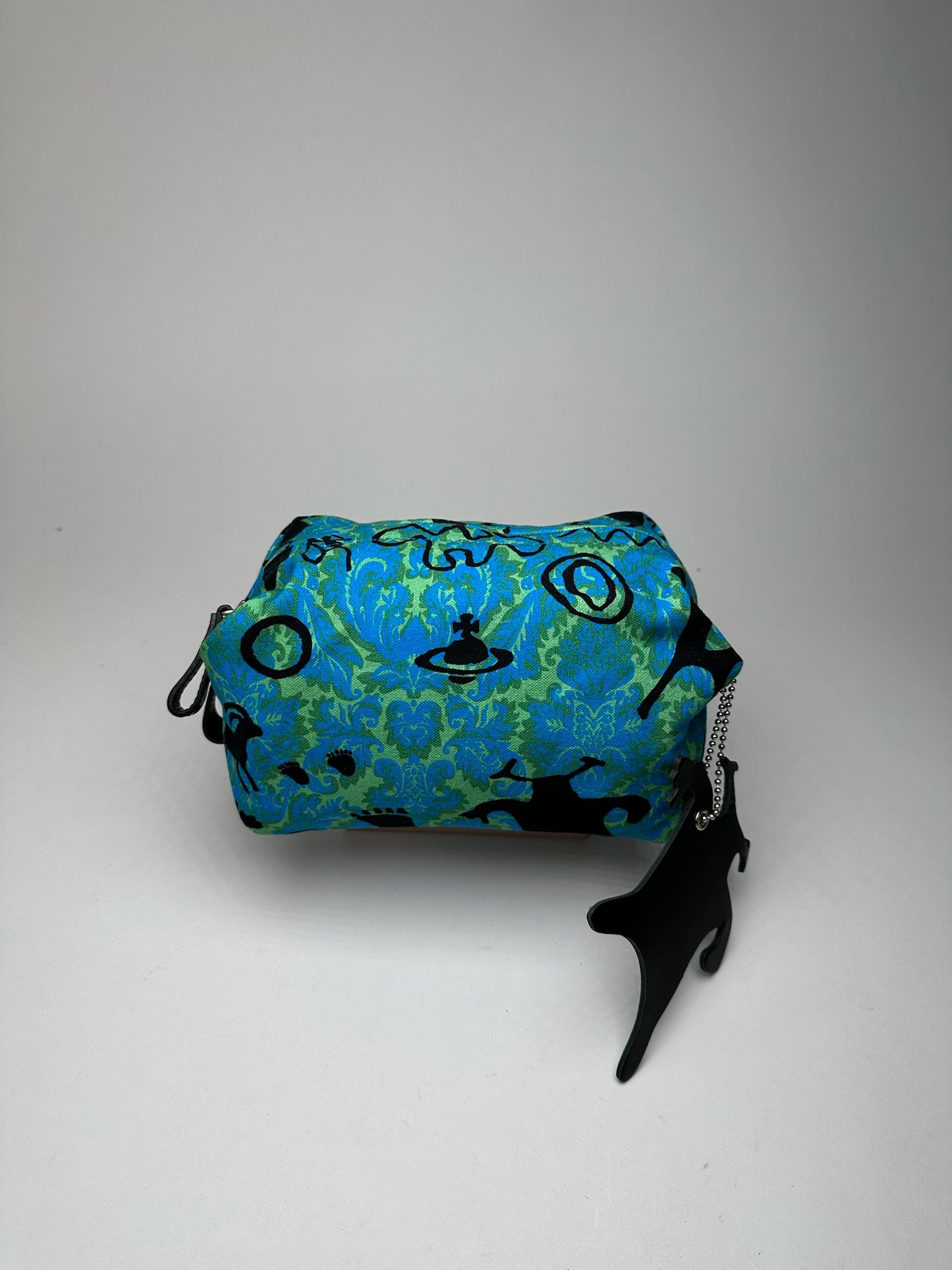 Vintage Vivienne Westwood Canvas Clutch Blue Green Black