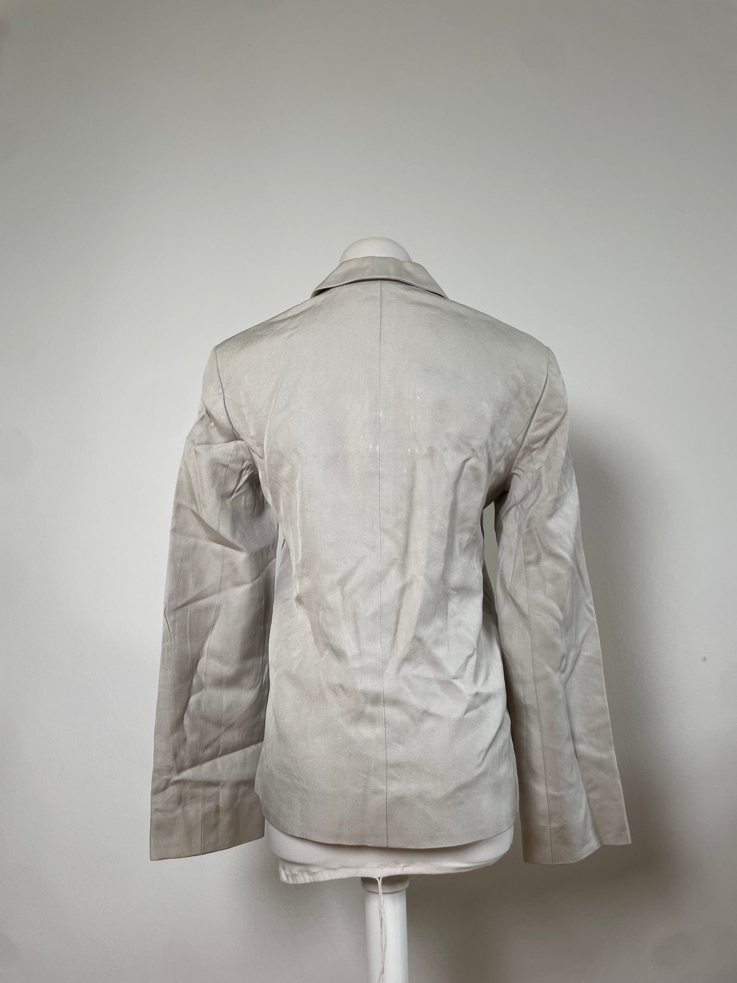 Vintage Celine Silk Blazer Cream Gold Buttons M