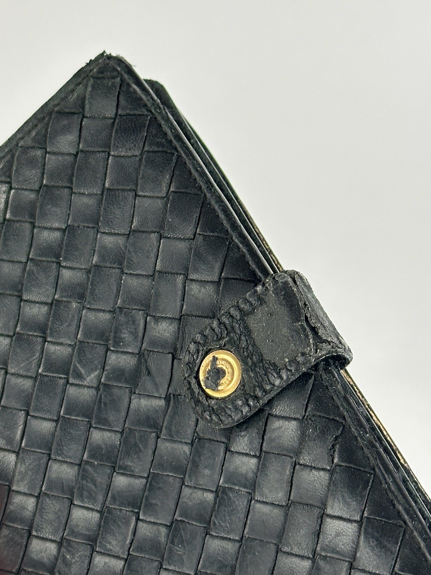 Vintage Bottega Veneta Leather wallet brown black