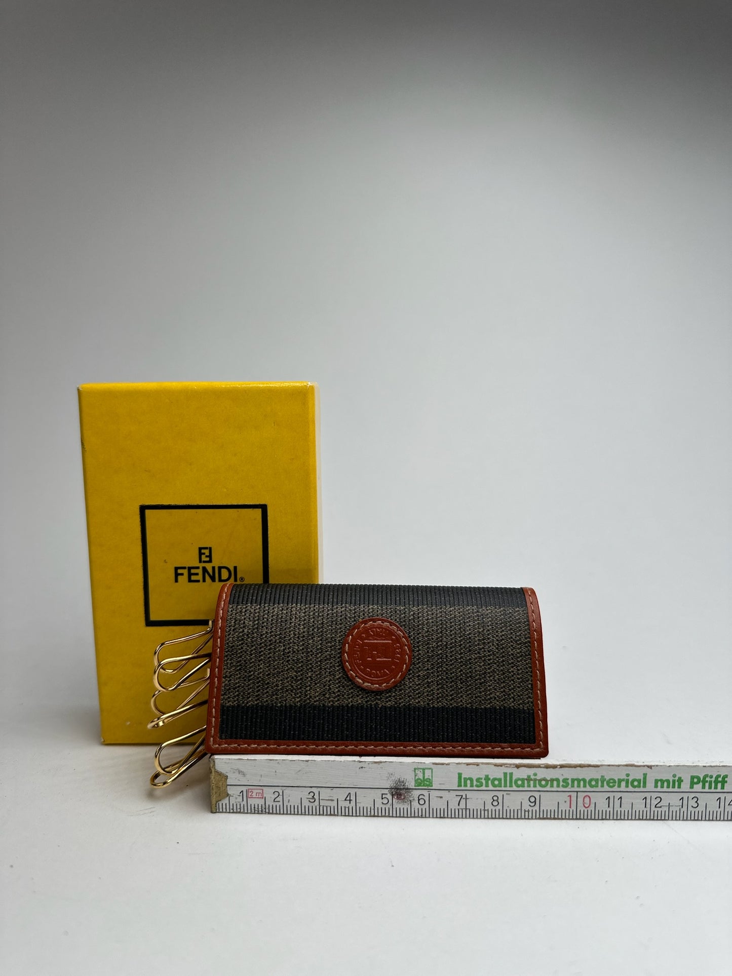 Vintage Fendi Roma Key Holder Brown