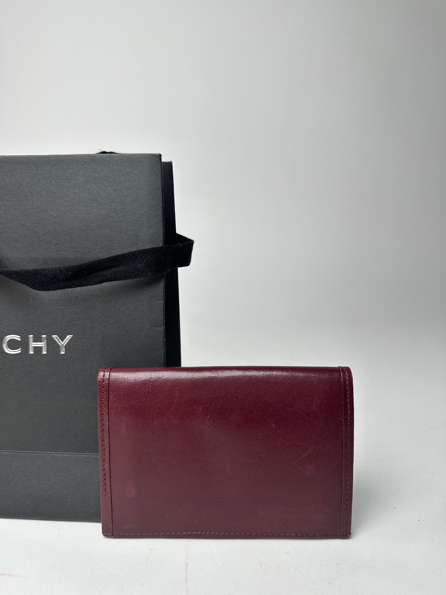 Vintage Givenchy Flapable Leather Card Holder Purple