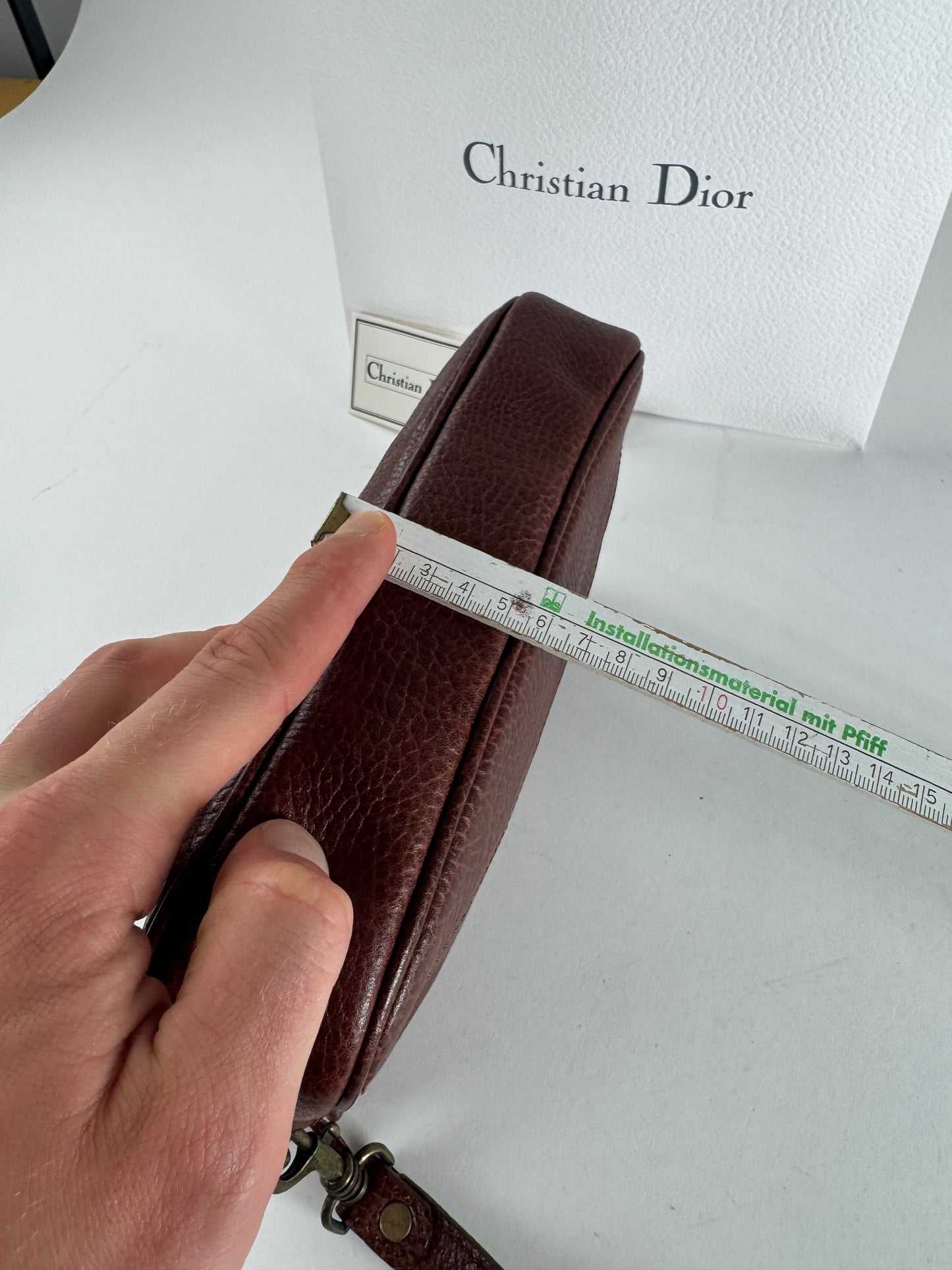 Vintage Dior Leather Clutch Brown