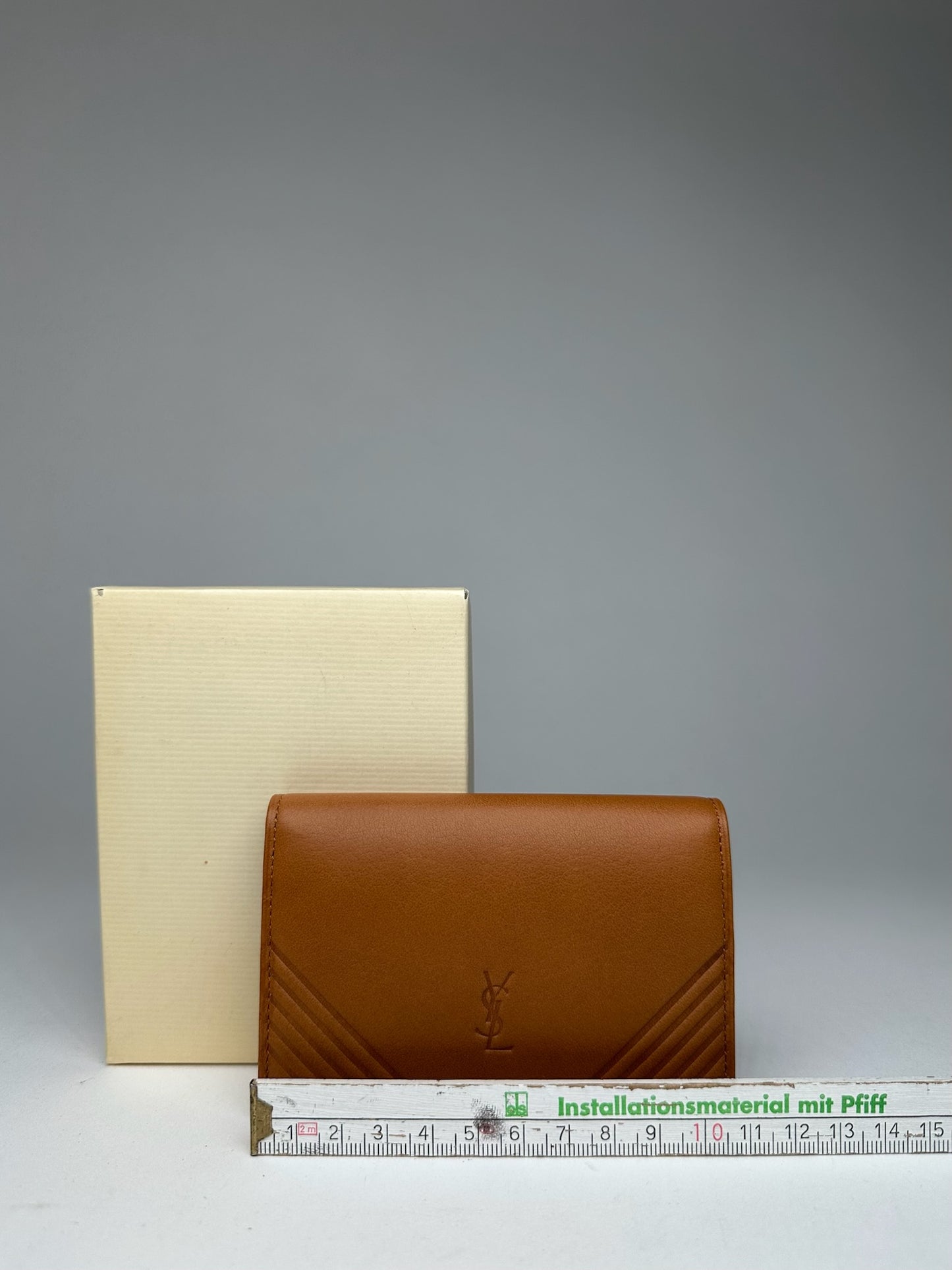 Vintage Yves Saint Laurent Leather Card Holder Brown