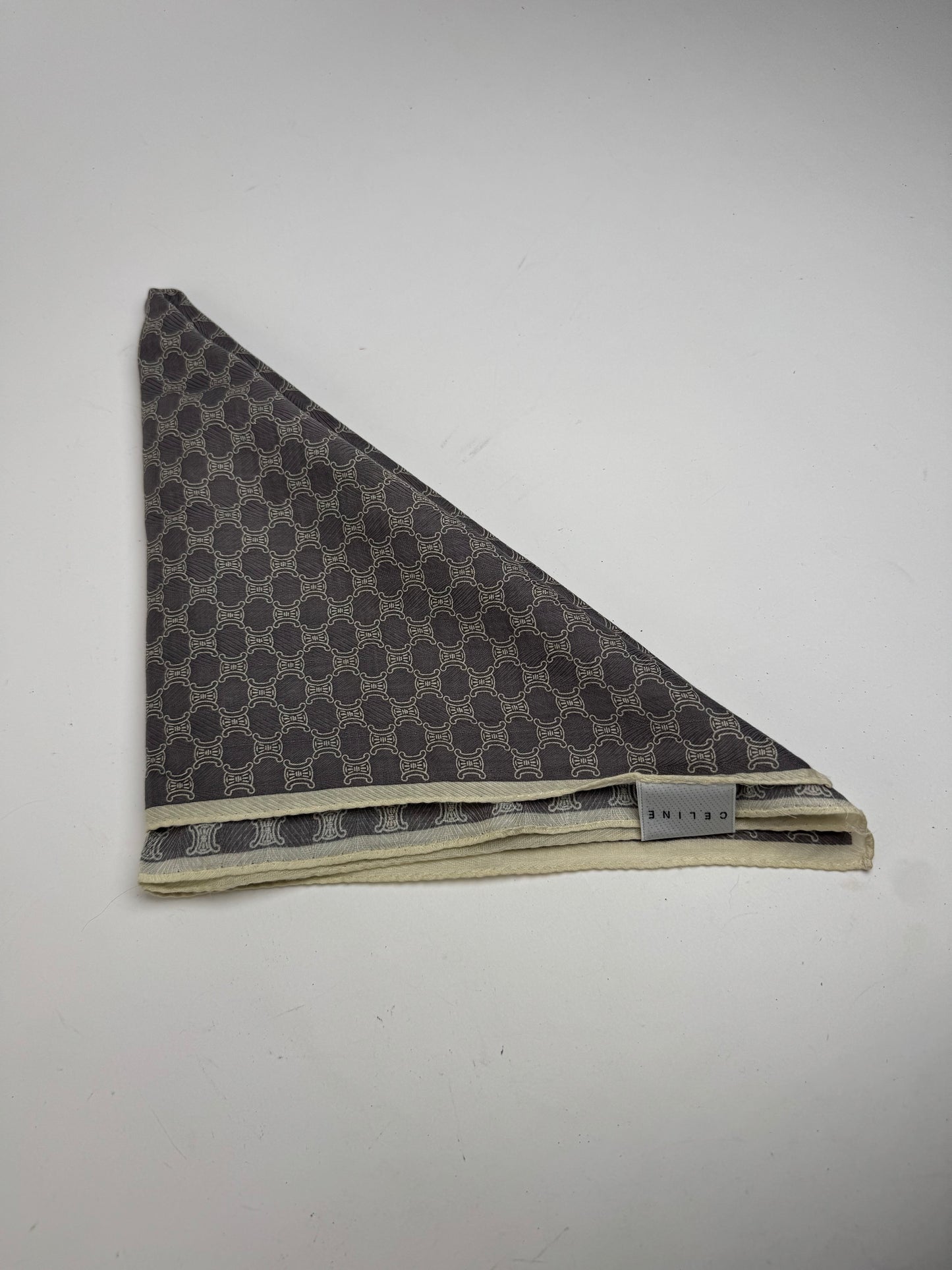 Vintage Celine Triomphe Scarf black white