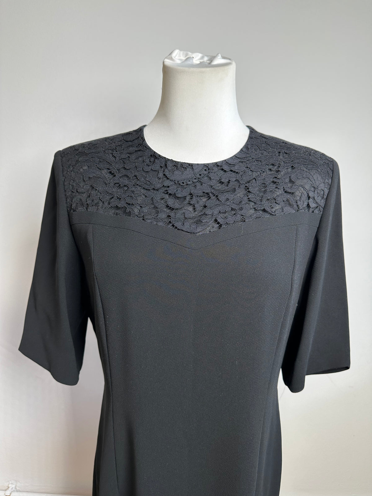 Vintage Chloé Black Lace Overlay Dress L