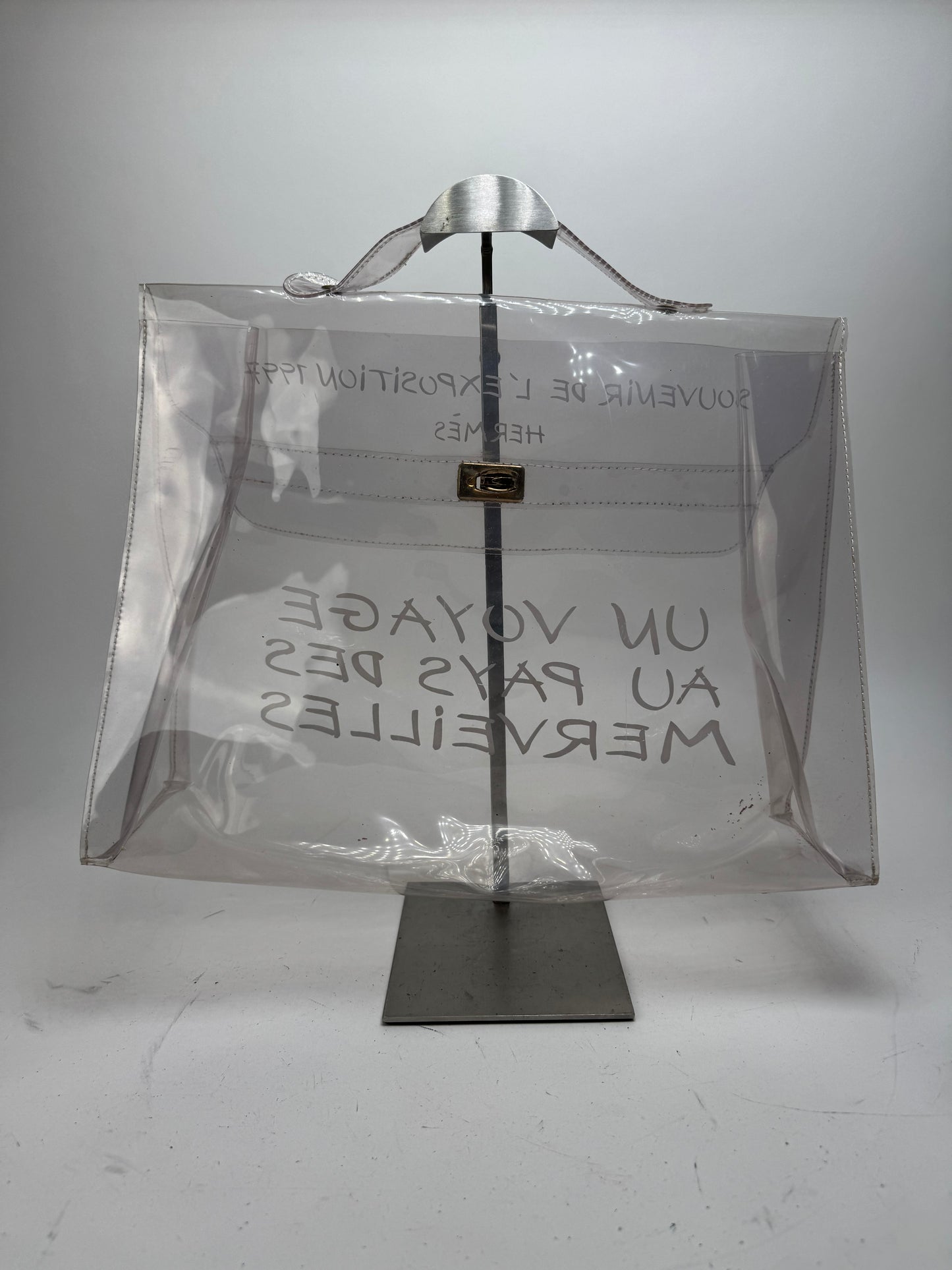 Vintage Hermes PVC Transparent Kelly Bag