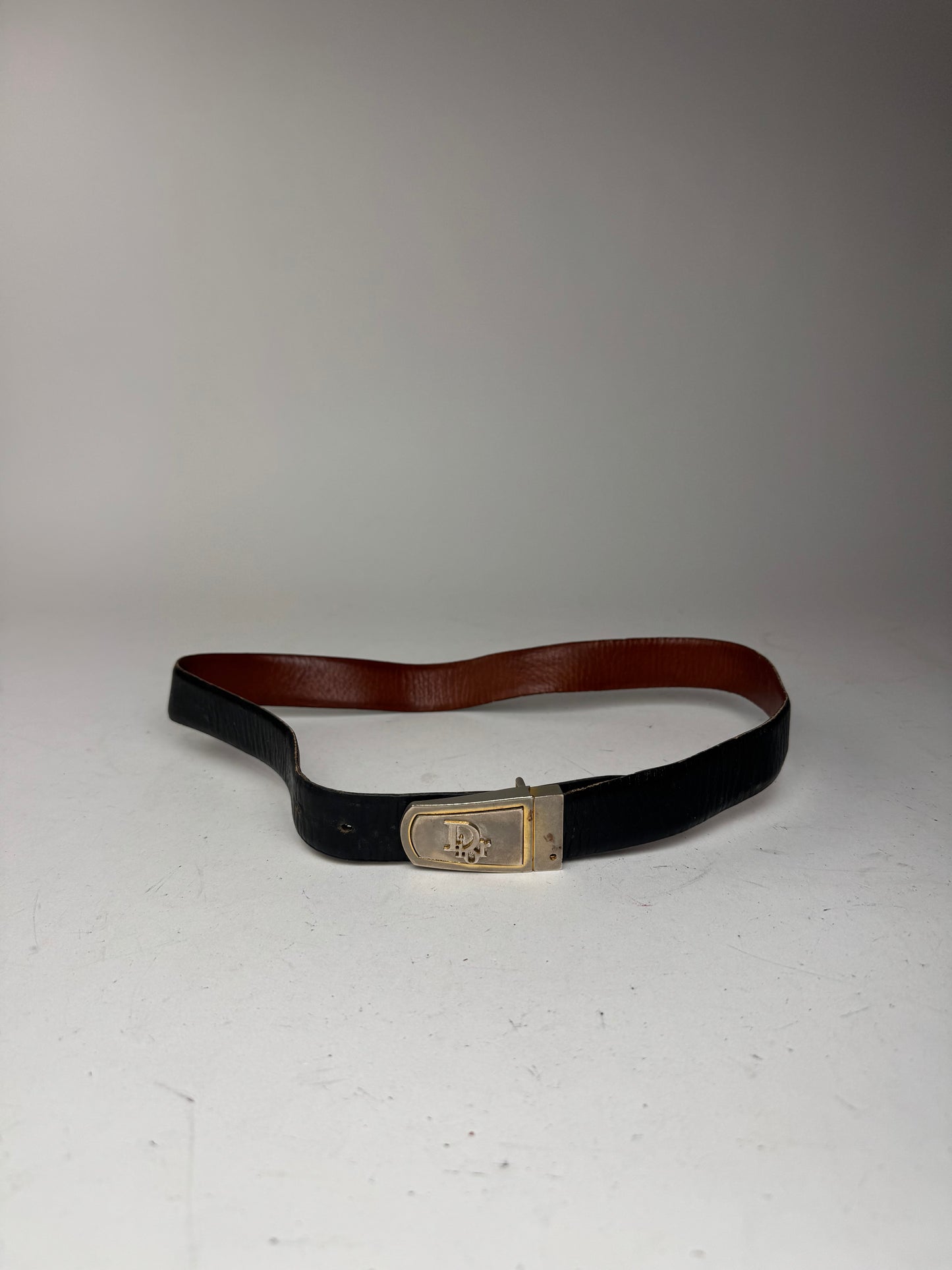 Vintage Dior Leather belt black