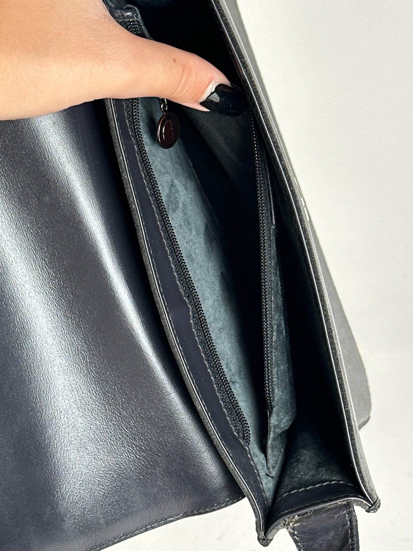 Sac vintage en cuir suédé Gucci gris