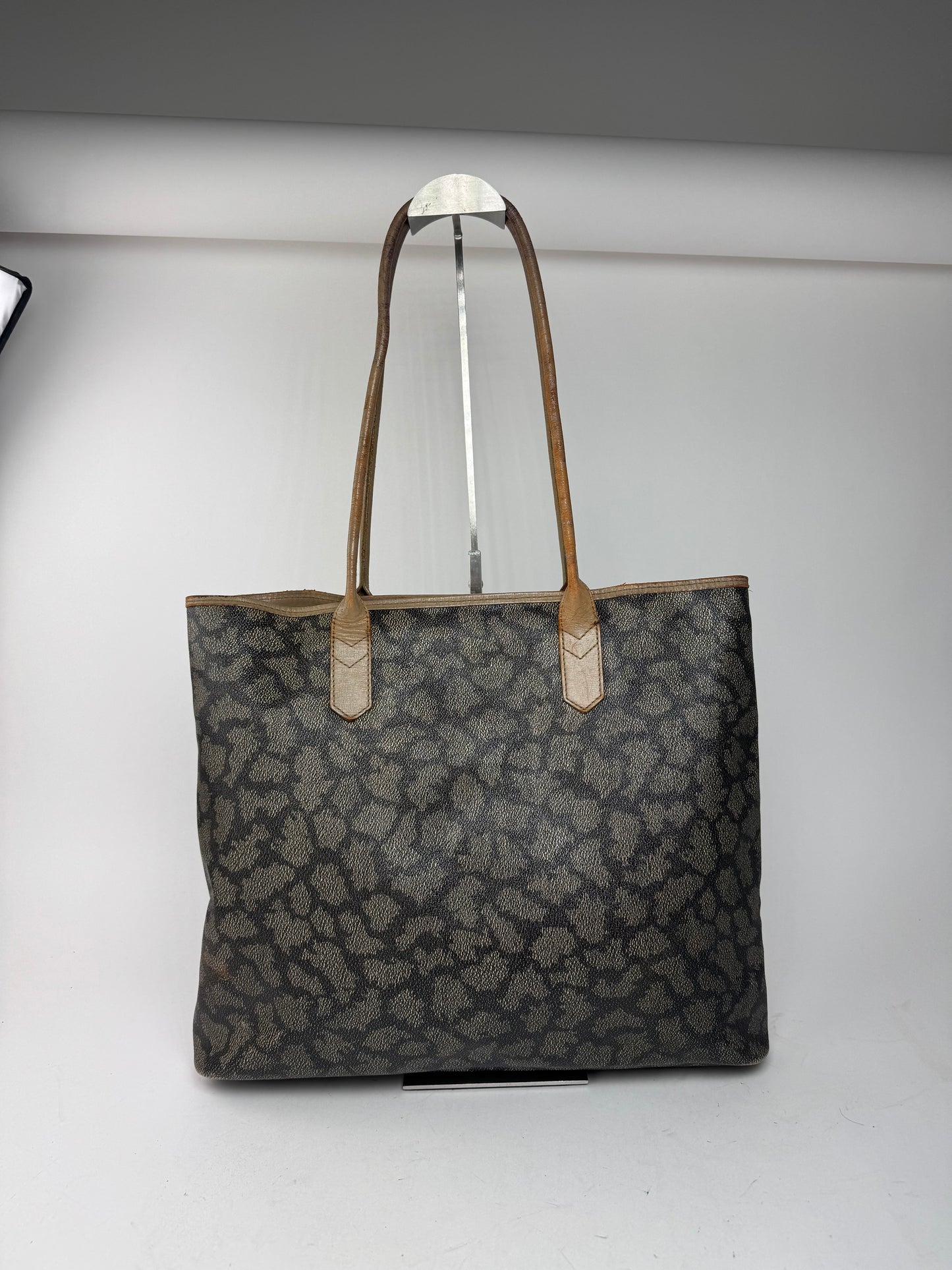 Sacs cabas vintage Yves Saint Laurent en cuir marron noir gris