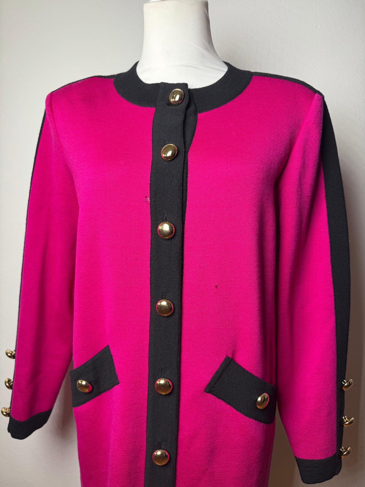 Vintage Yves Saint Laurent Dress Purple Black M