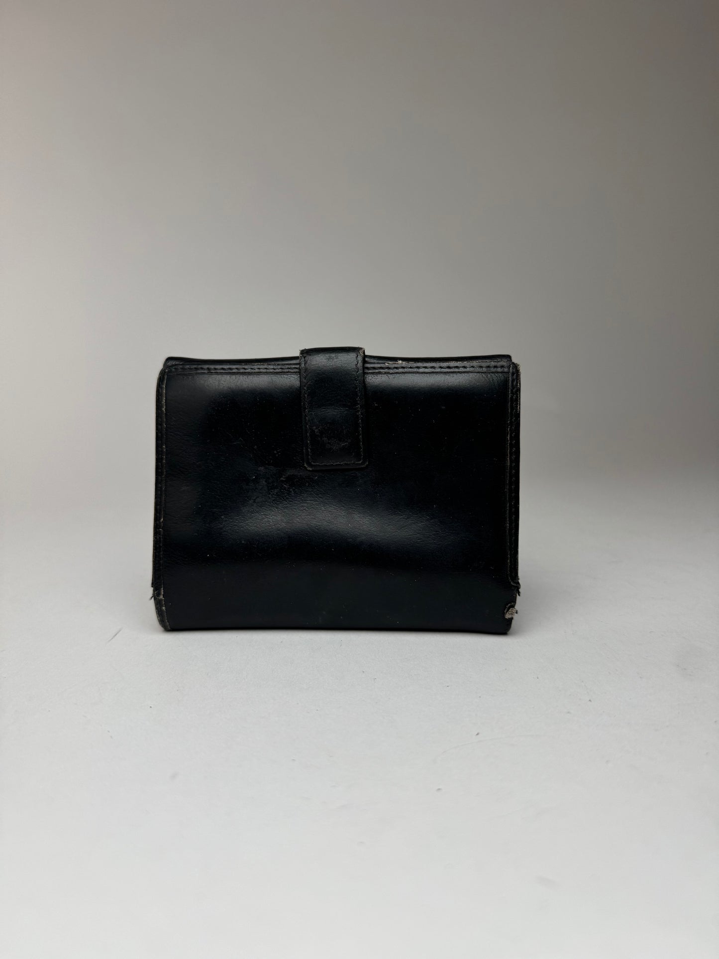 Vintage Loewe Anagram Leather wallet black