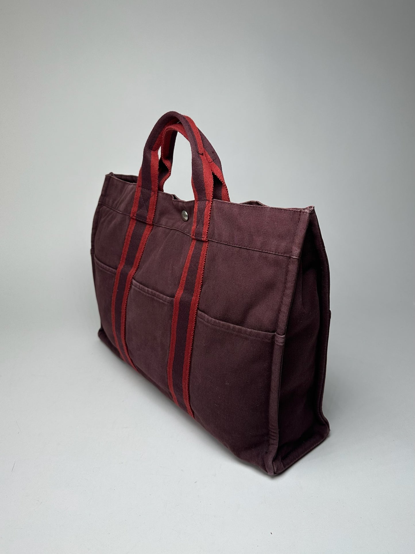 Vintage Hermes shopper bag purple