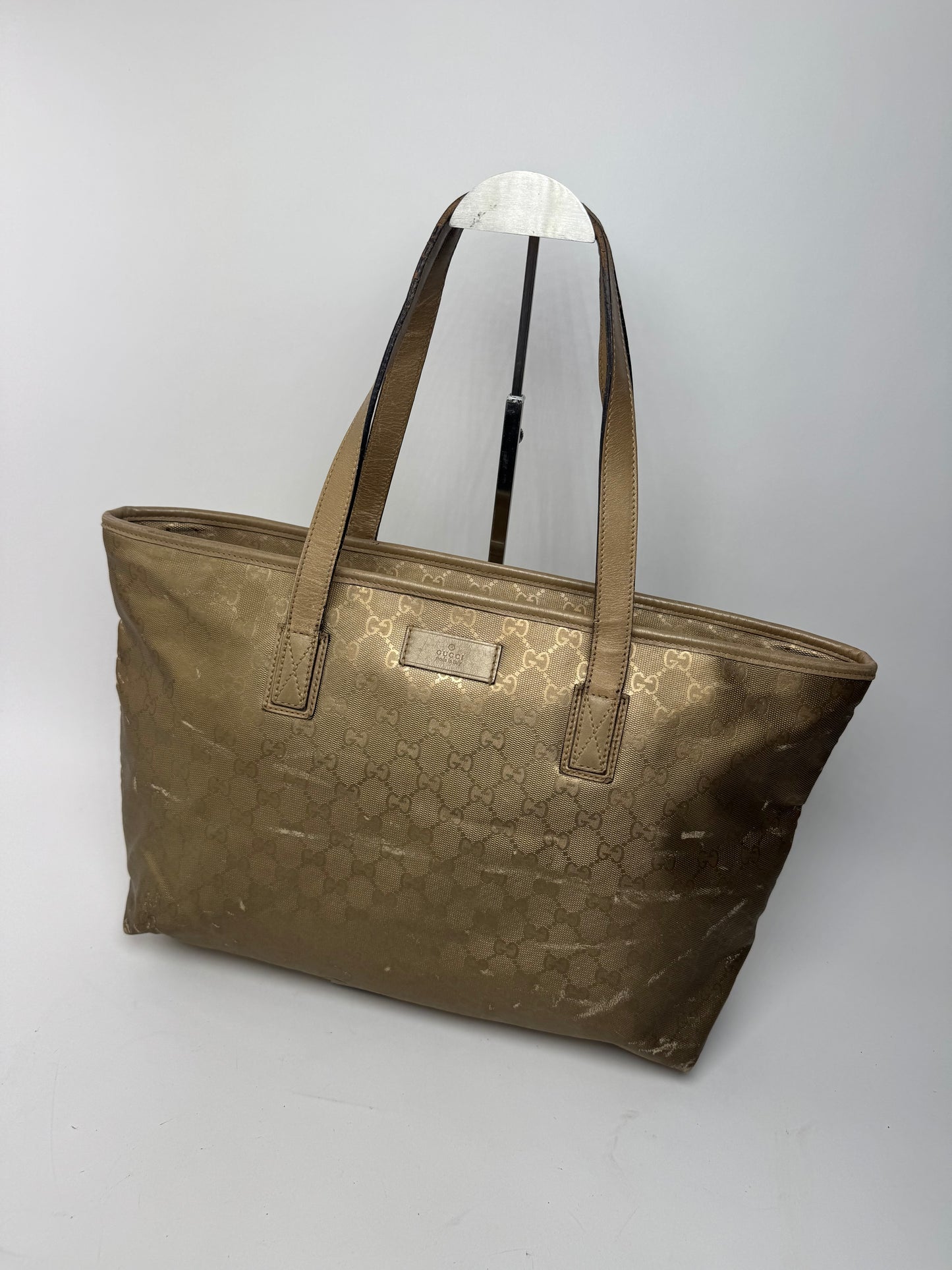 Vintage Gucci Monogram Bag Gold