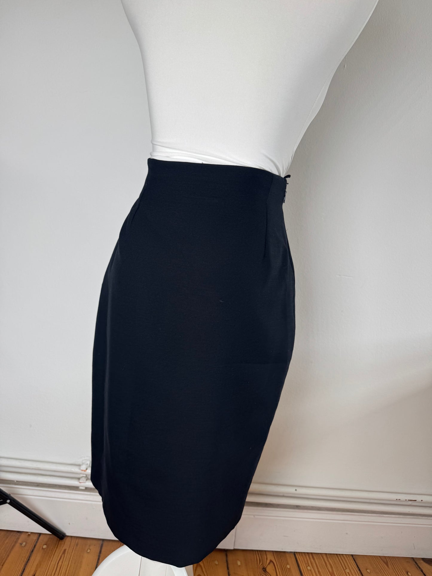 Vintage Gianni Versace Wool Skirt Navy 38/M