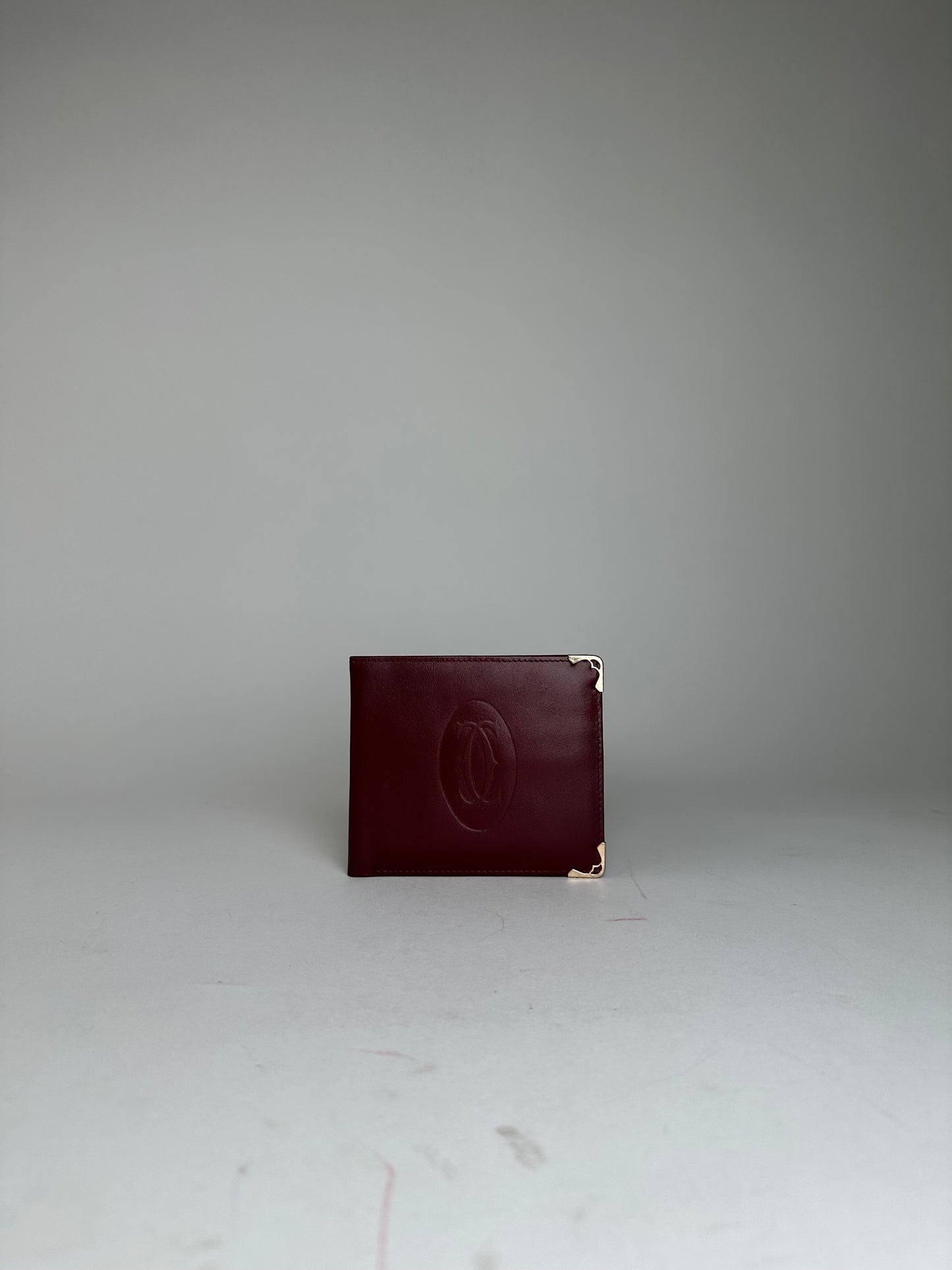 Vintage Cartier Must de Cartier Bifold Leather Card Holder Bordeaux