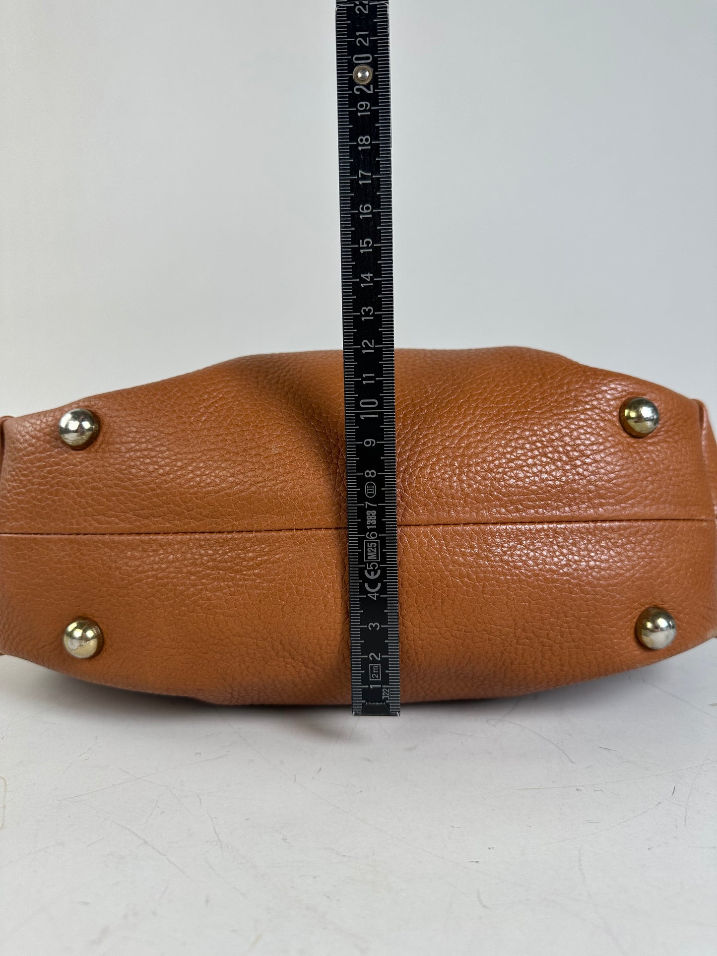 Vintage Givenchy Pebbled Leather Shoulder Bag Brown Gold