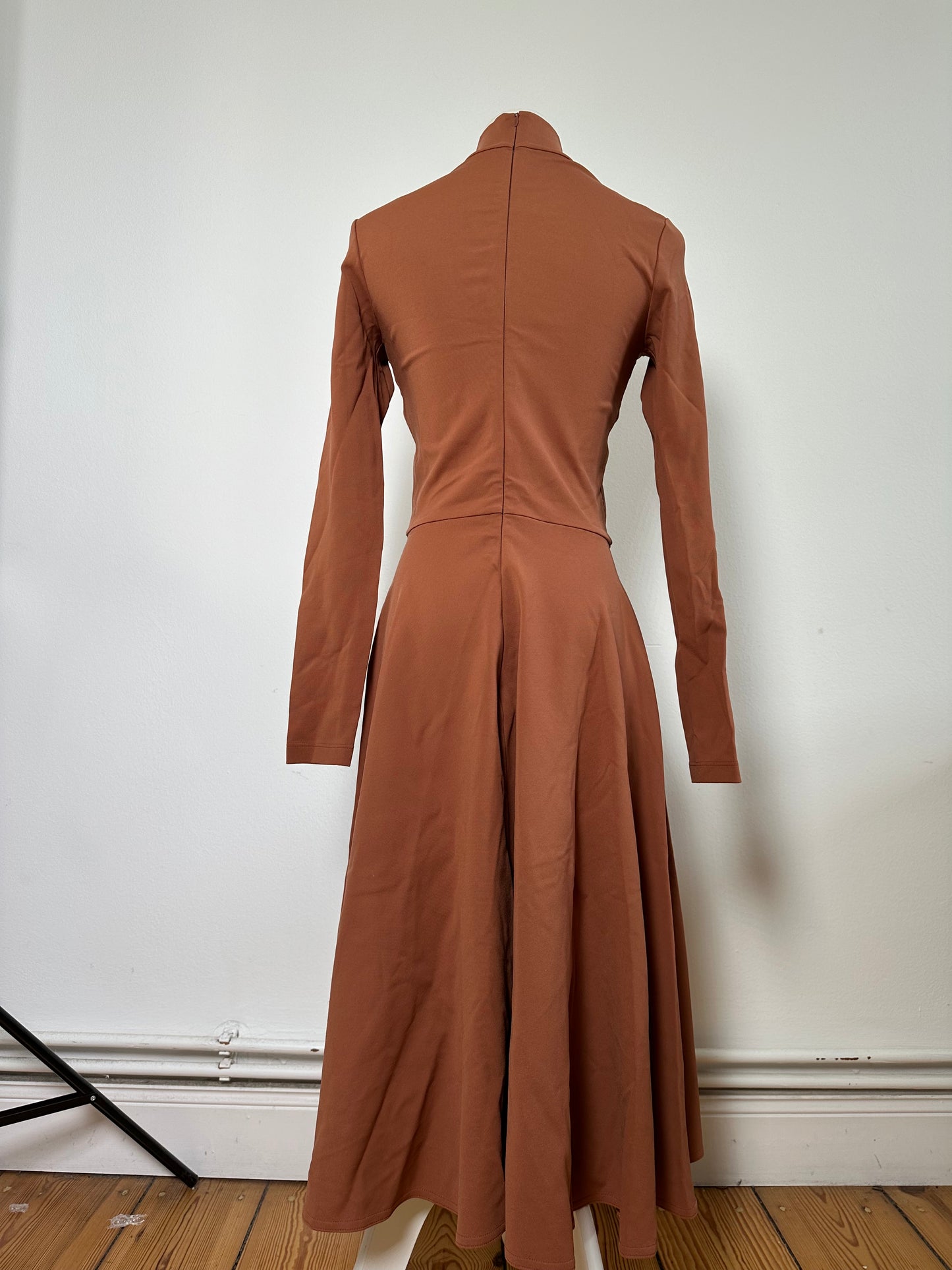 Vintage Balenciaga Viscose Blend Dress Rust S
