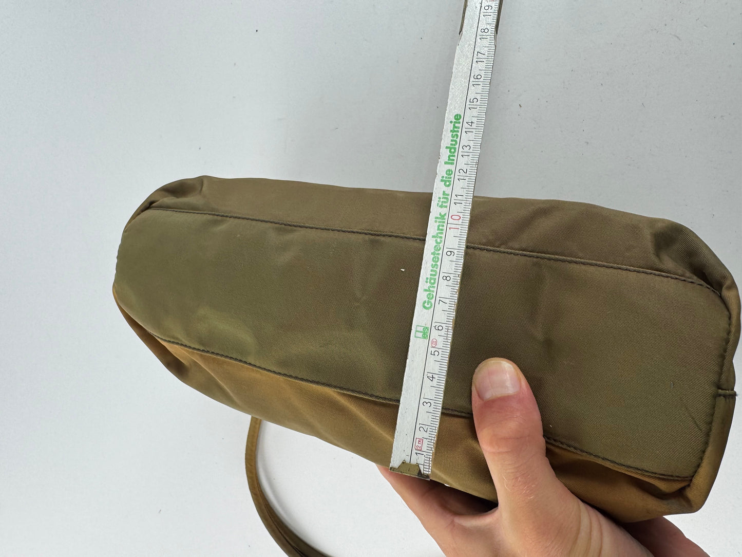 Sac Prada vintage en polyester kaki marron