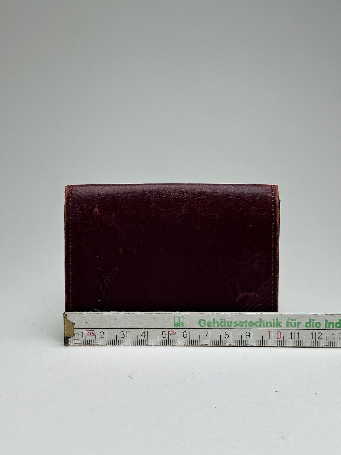 Vintage Yves Saint Laurent Leather Card Holder purple