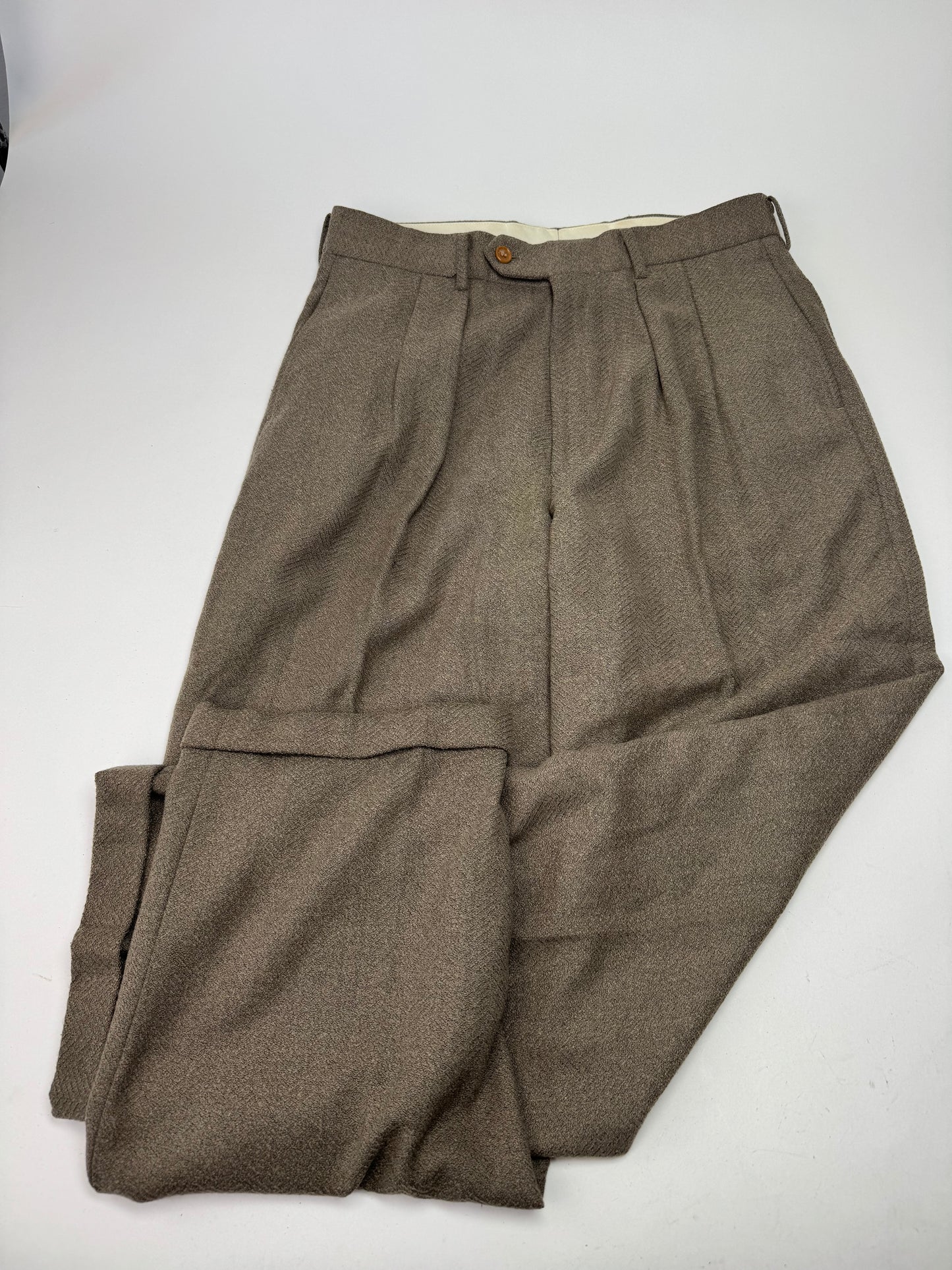 Costume Armani vintage en laine kaki 48/M