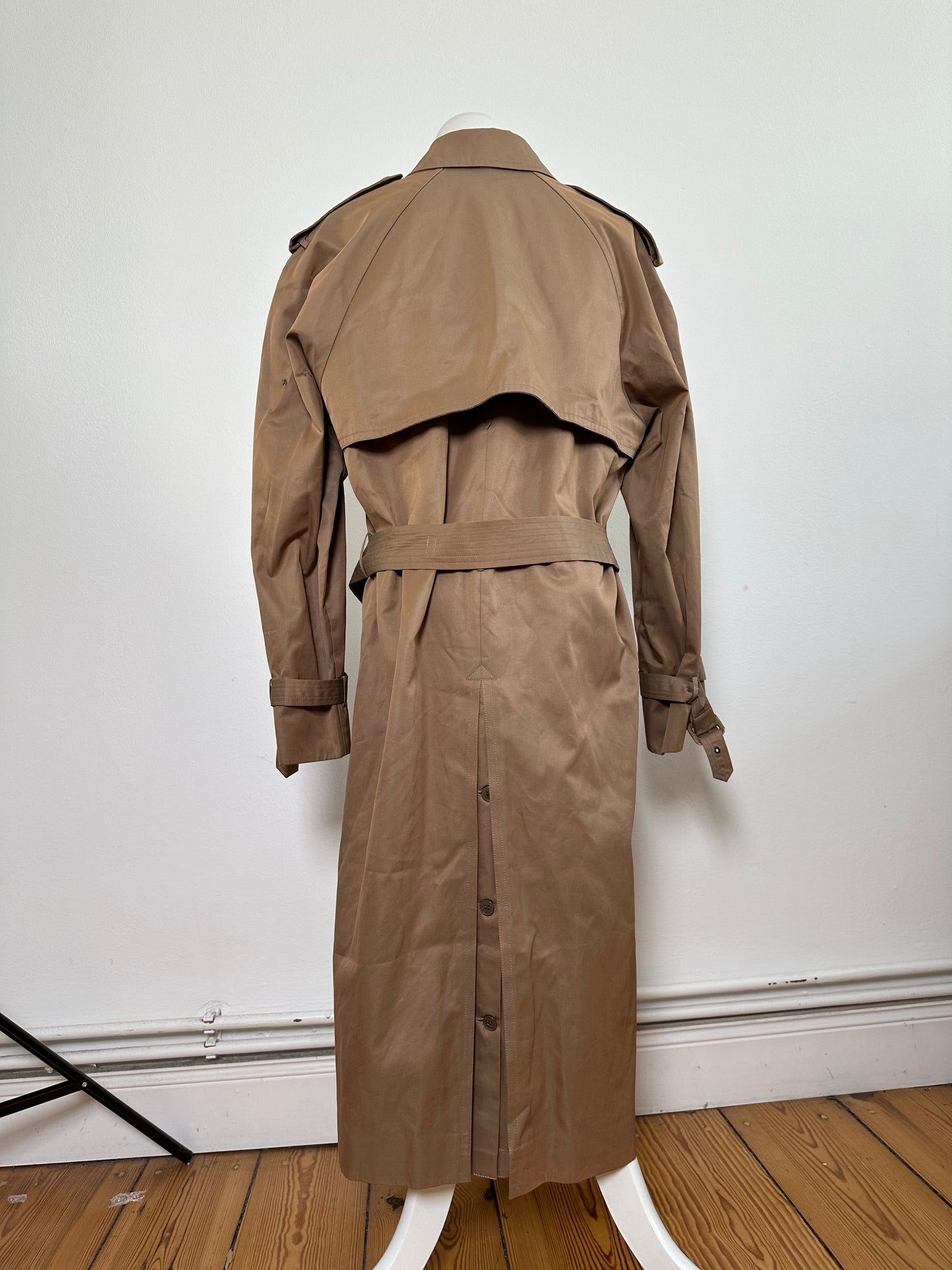 Vintage Yves Saint Laurent Cotton Trench Coat Beige M