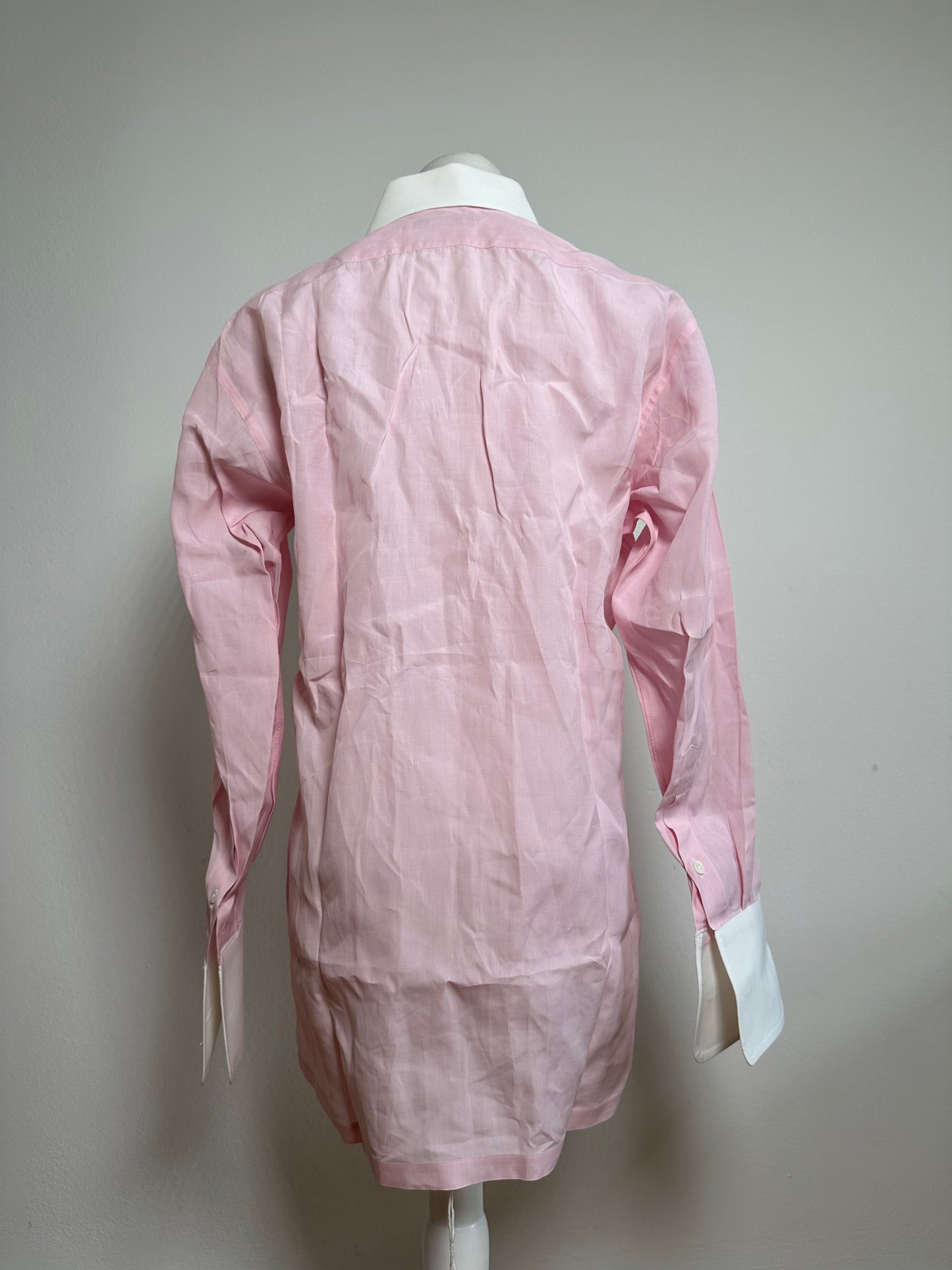 Vintage Dior Cotton Dress Shirt Pink White M