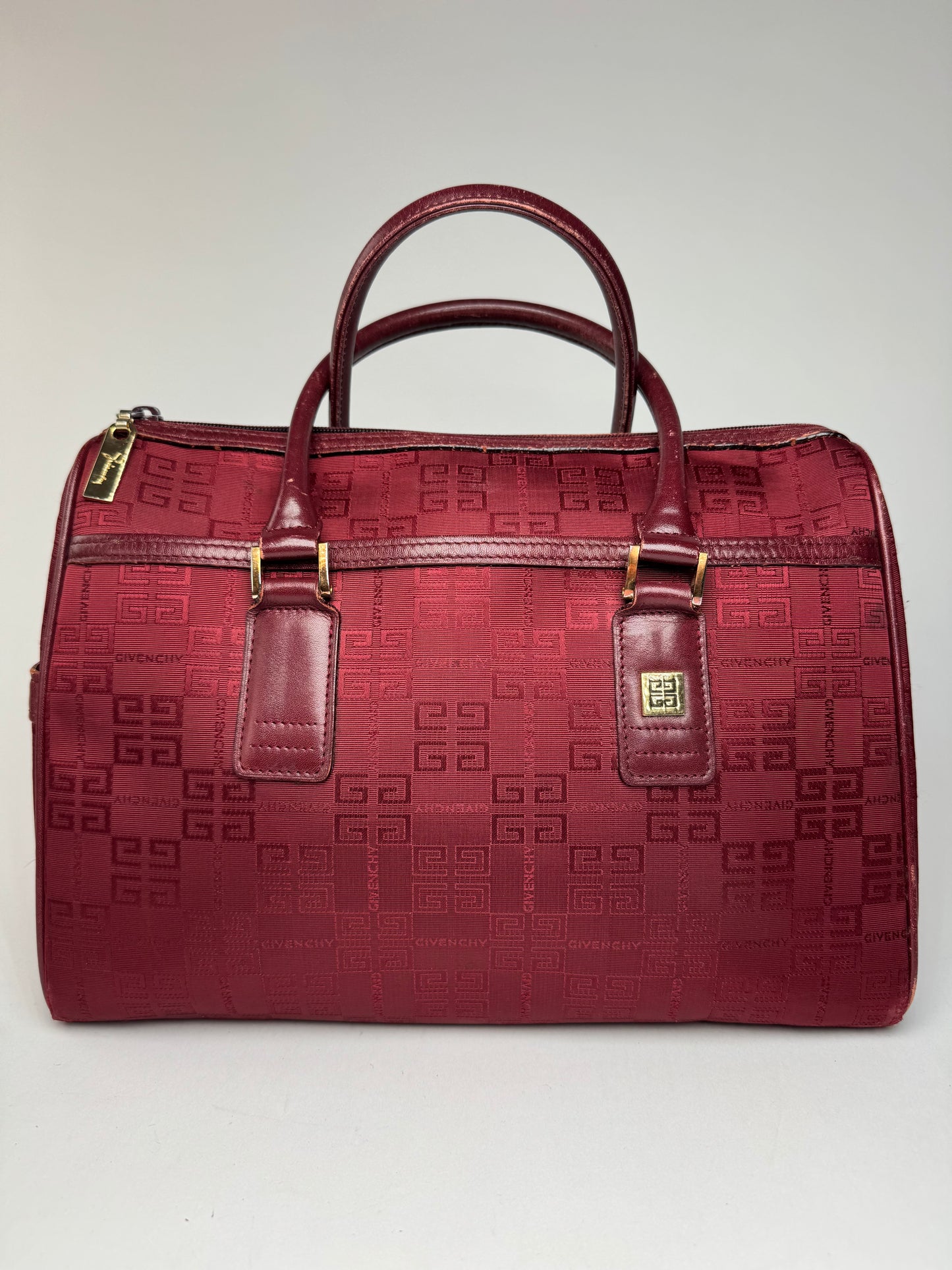Sac vintage Givenchy Mini Boston bordeaux
