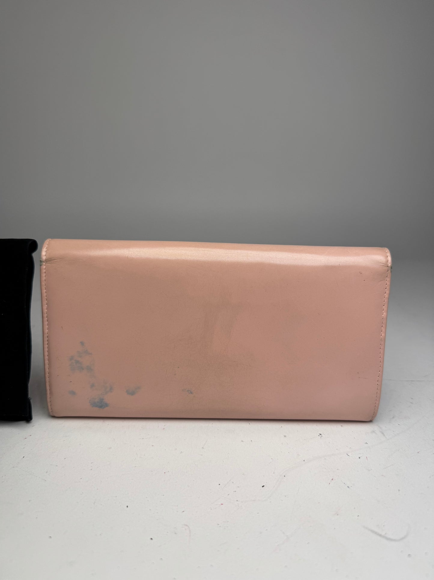 Vintage Cartier Patent Leather Wallet Pink