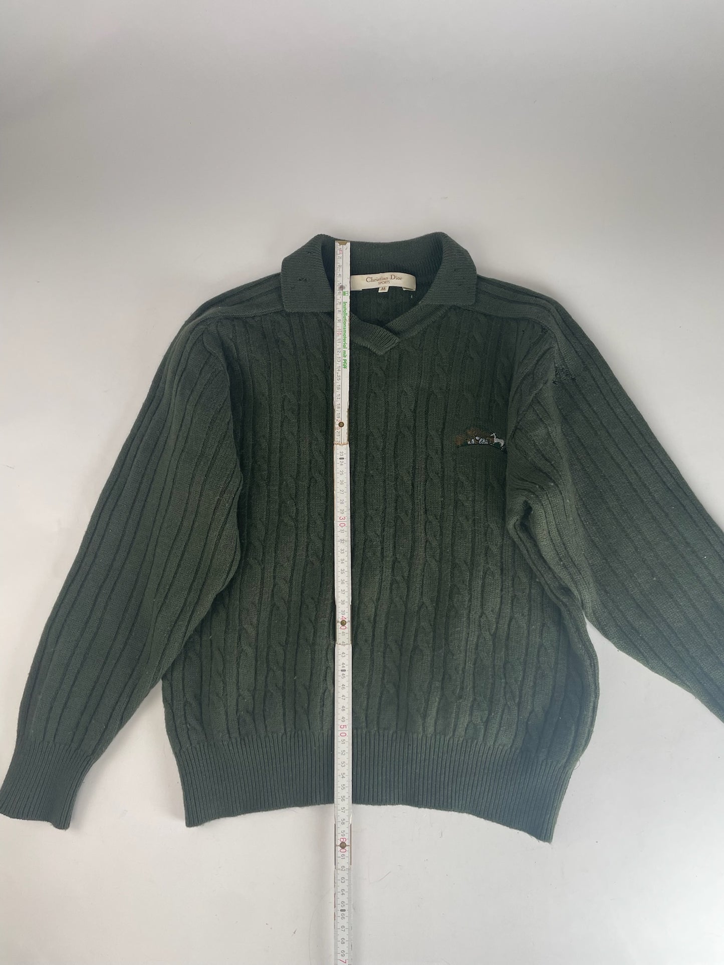Vintage Dior Wool Sweater Dark Green M