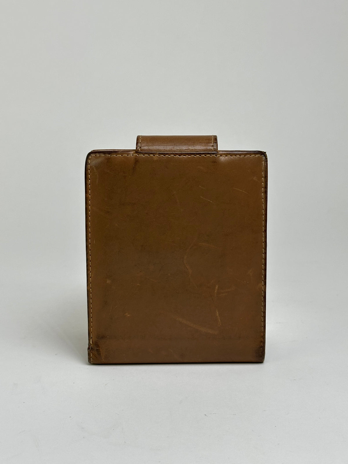 Vintage Salvatore Ferragamo Leather Bifold Wallet Late 1990s Tan