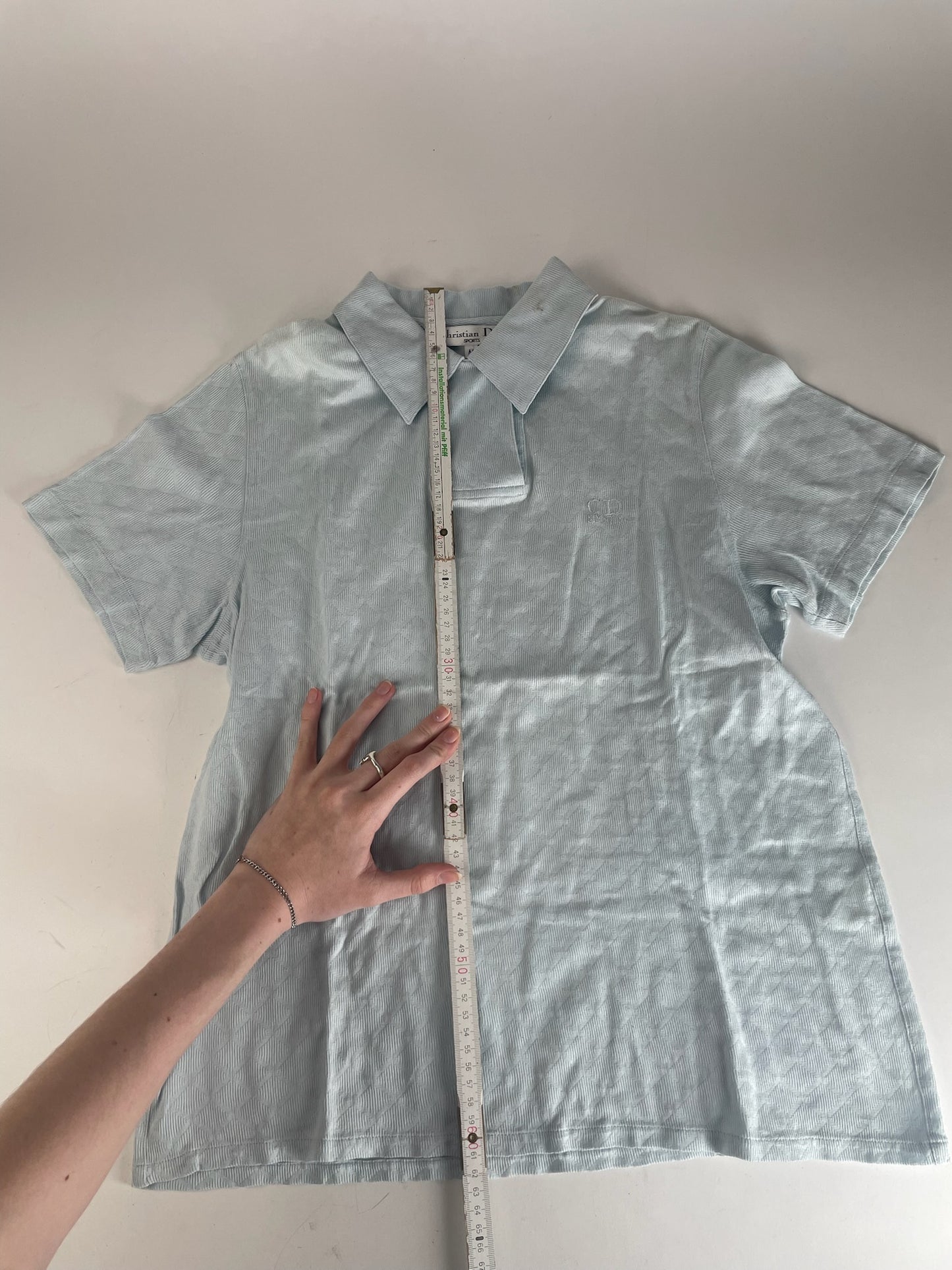 Vintage Dior Polo Shirt light blue M