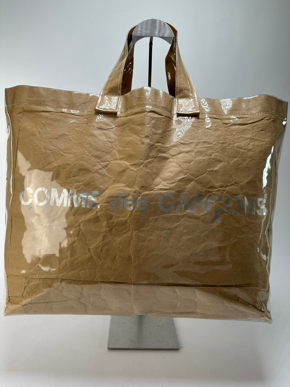 Vintage Comme des Garçons PVC Paper Tote Late 2010s Brown