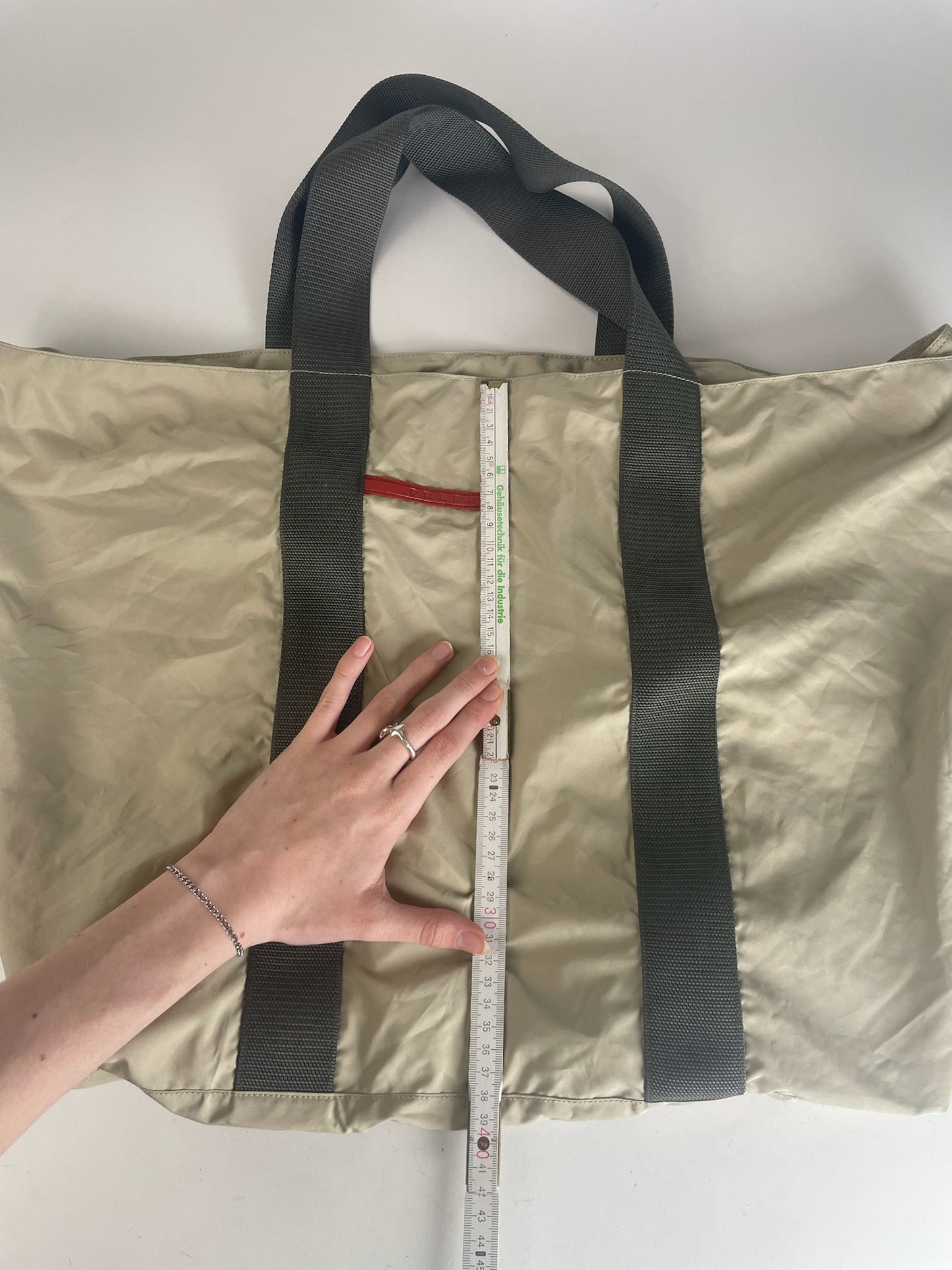 Vintage Prada Sport Travel Bag White