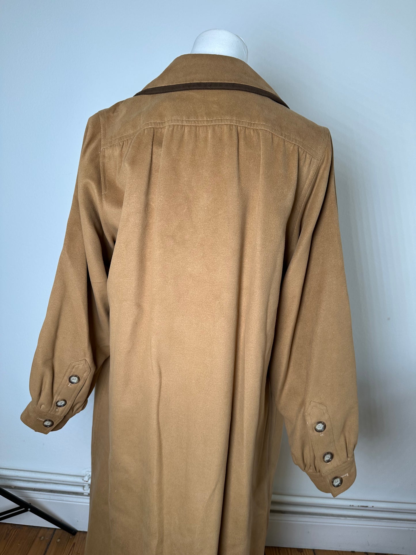 Vintage Saint Laurent Suede Coat Beige Brown M