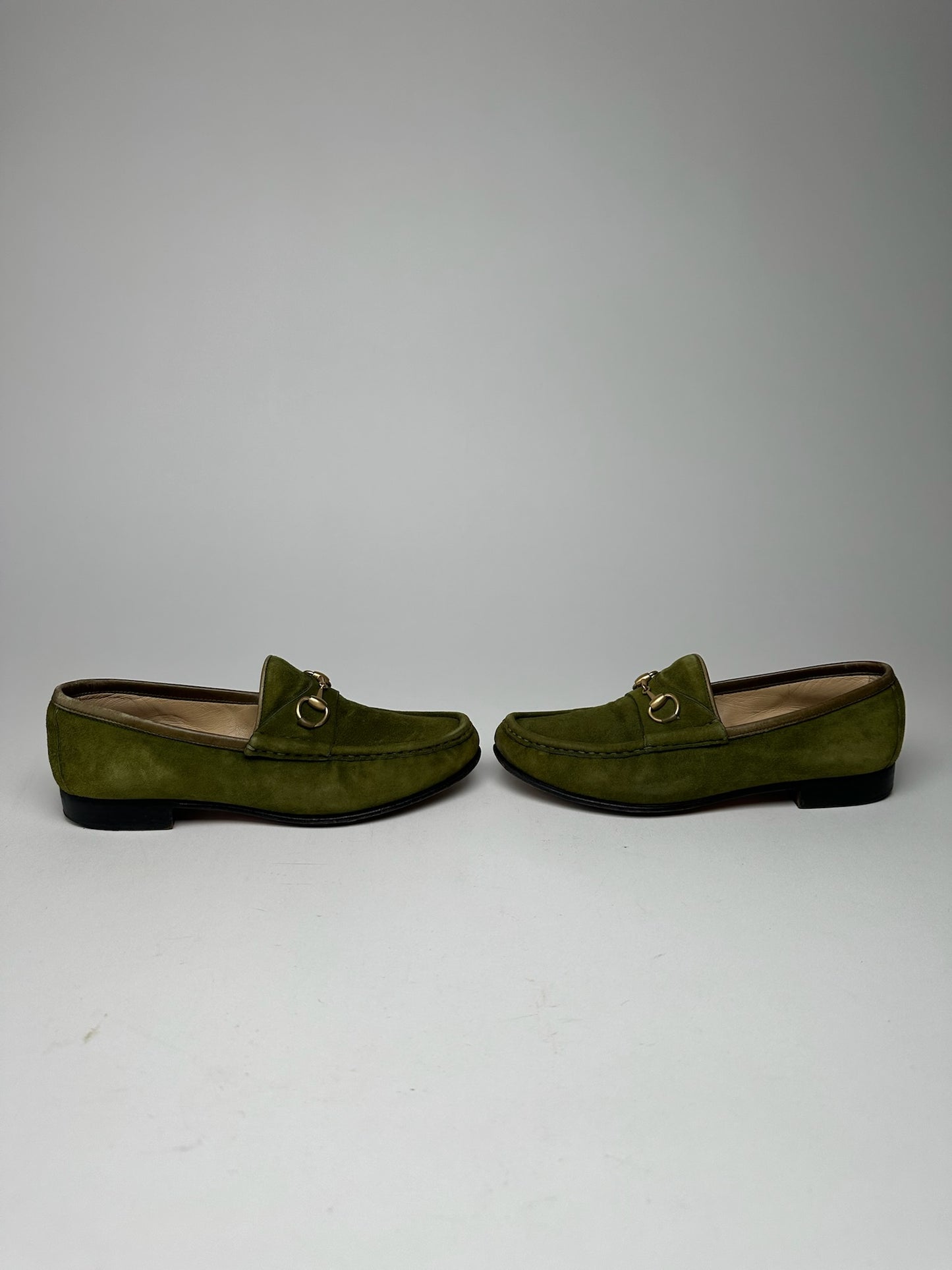 Vintage Gucci Suede Loafer Green