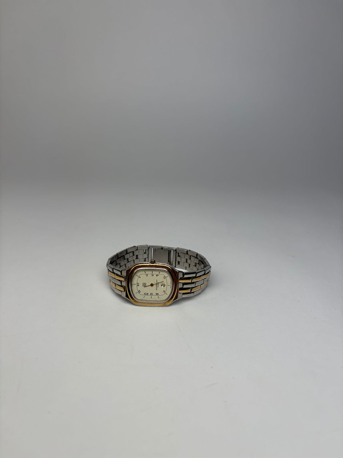 Vintage Givenchy Two-Tone Bracelet Watch Late 1980s Gold Silver