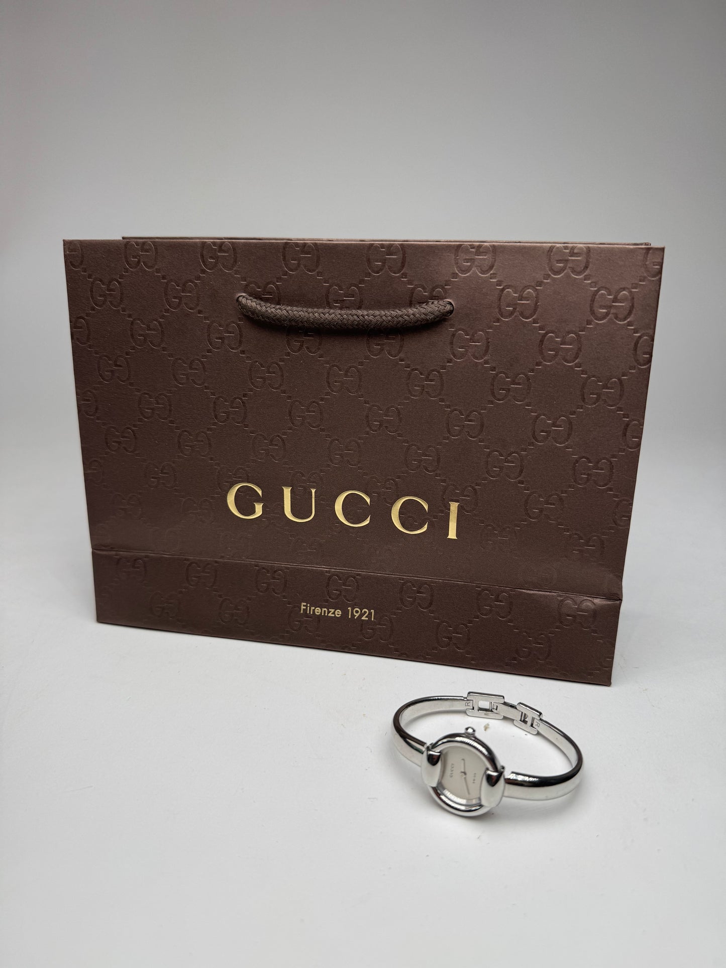 Vintage Gucci Horsebit steel Watch silver