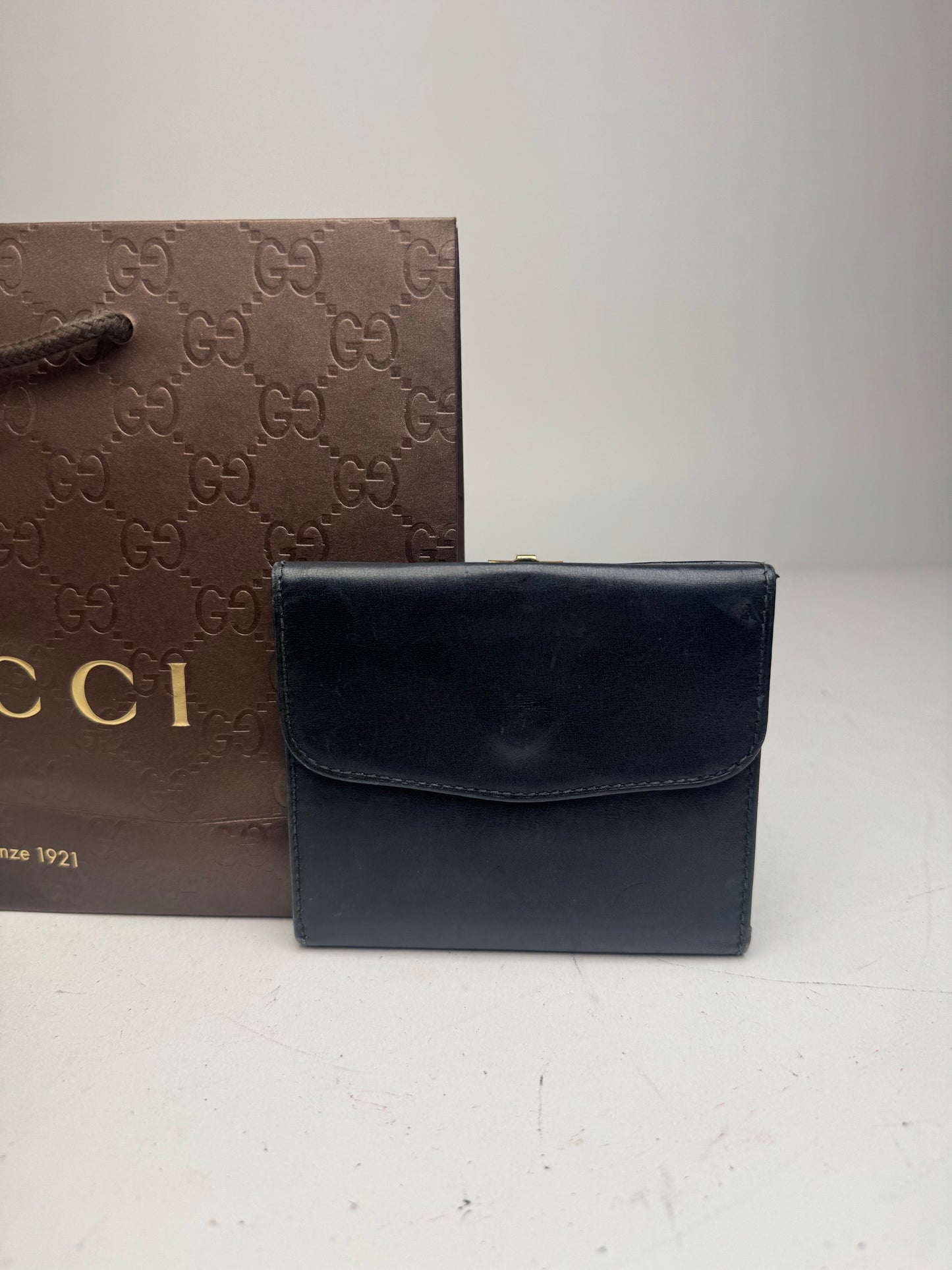 Vintage Gucci Leather Wallet Black