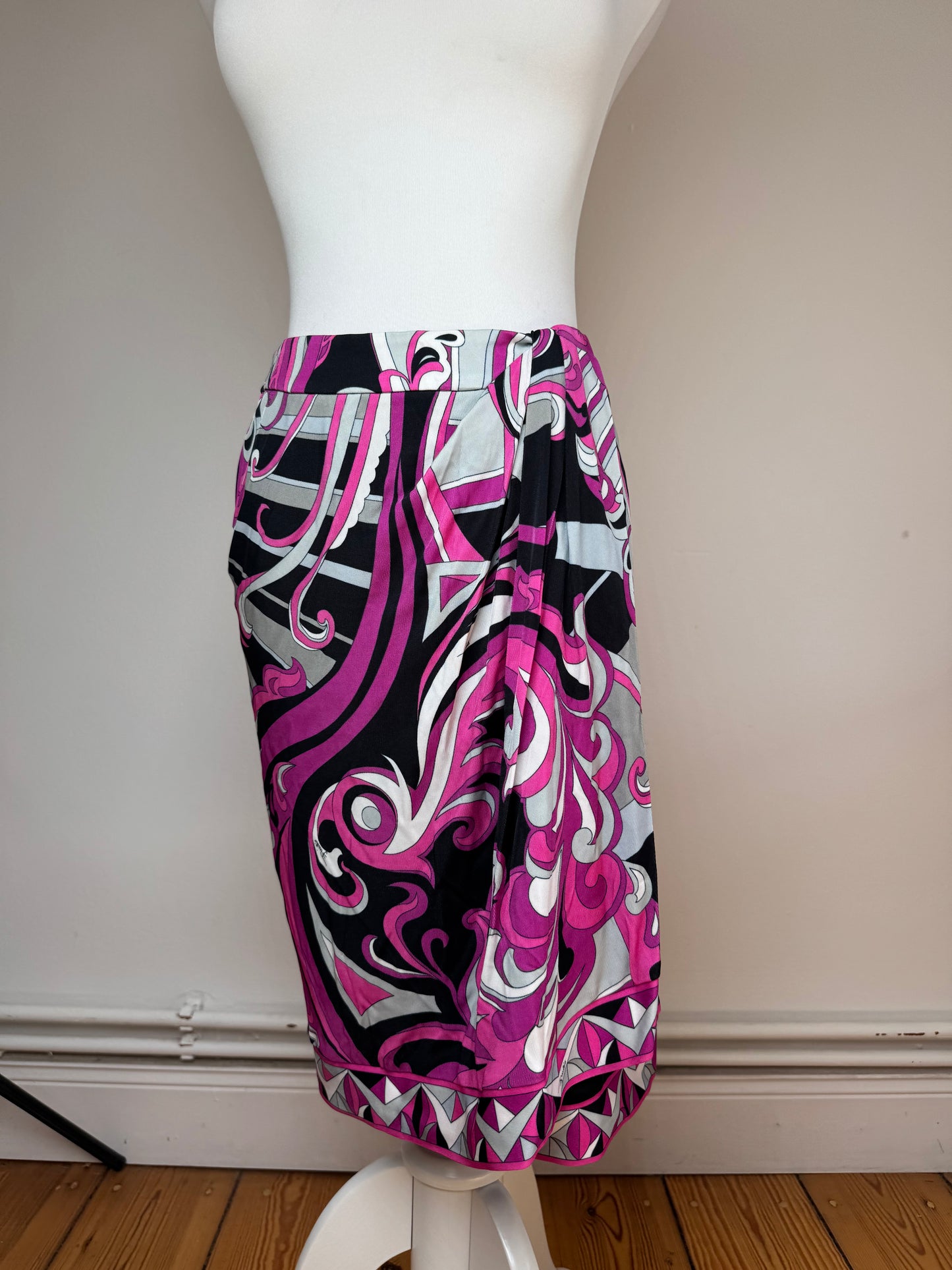 Vintage Pucci Skirt Purple Grey White XS