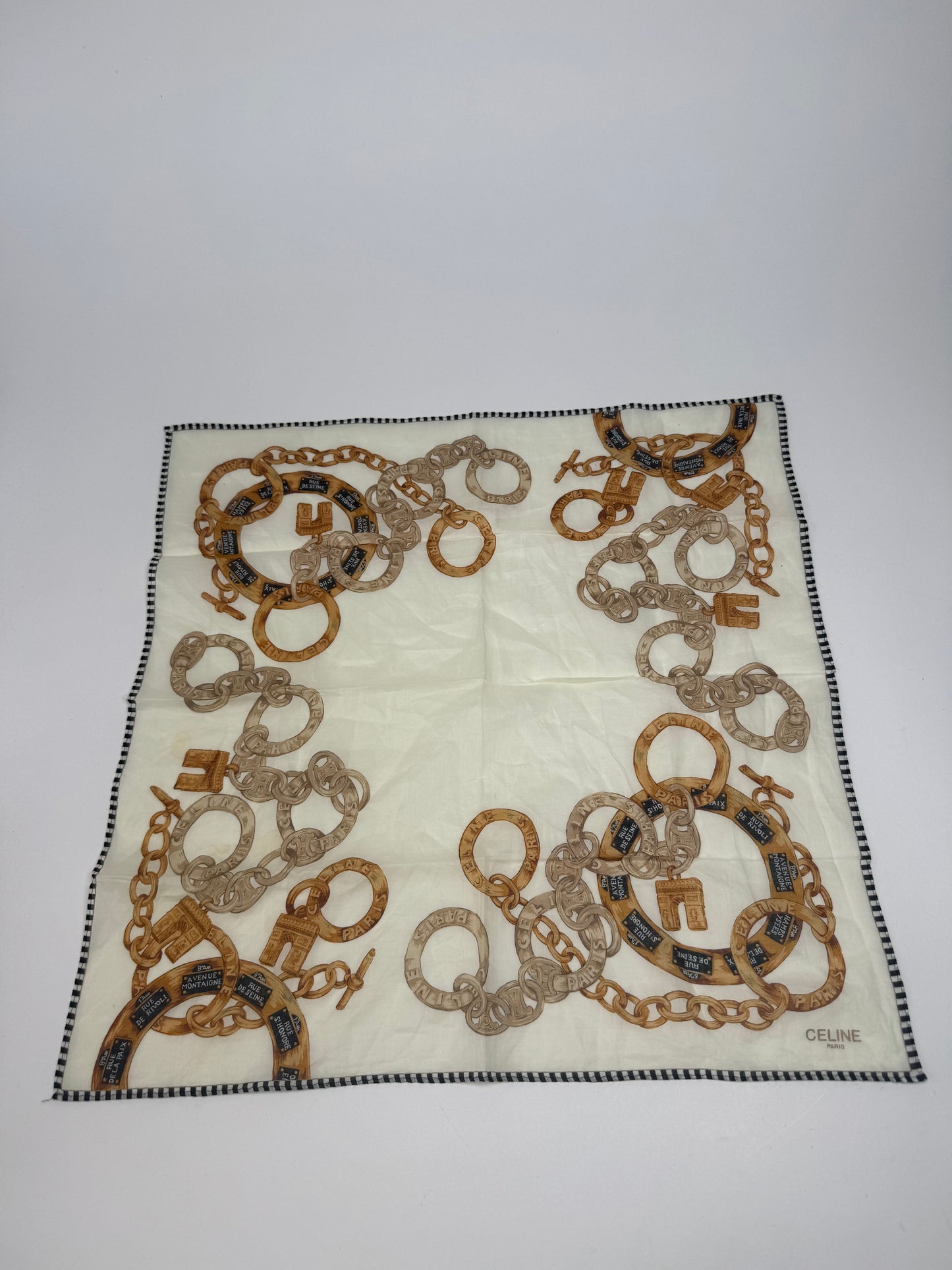 Vintage Celine Cloth beige gold