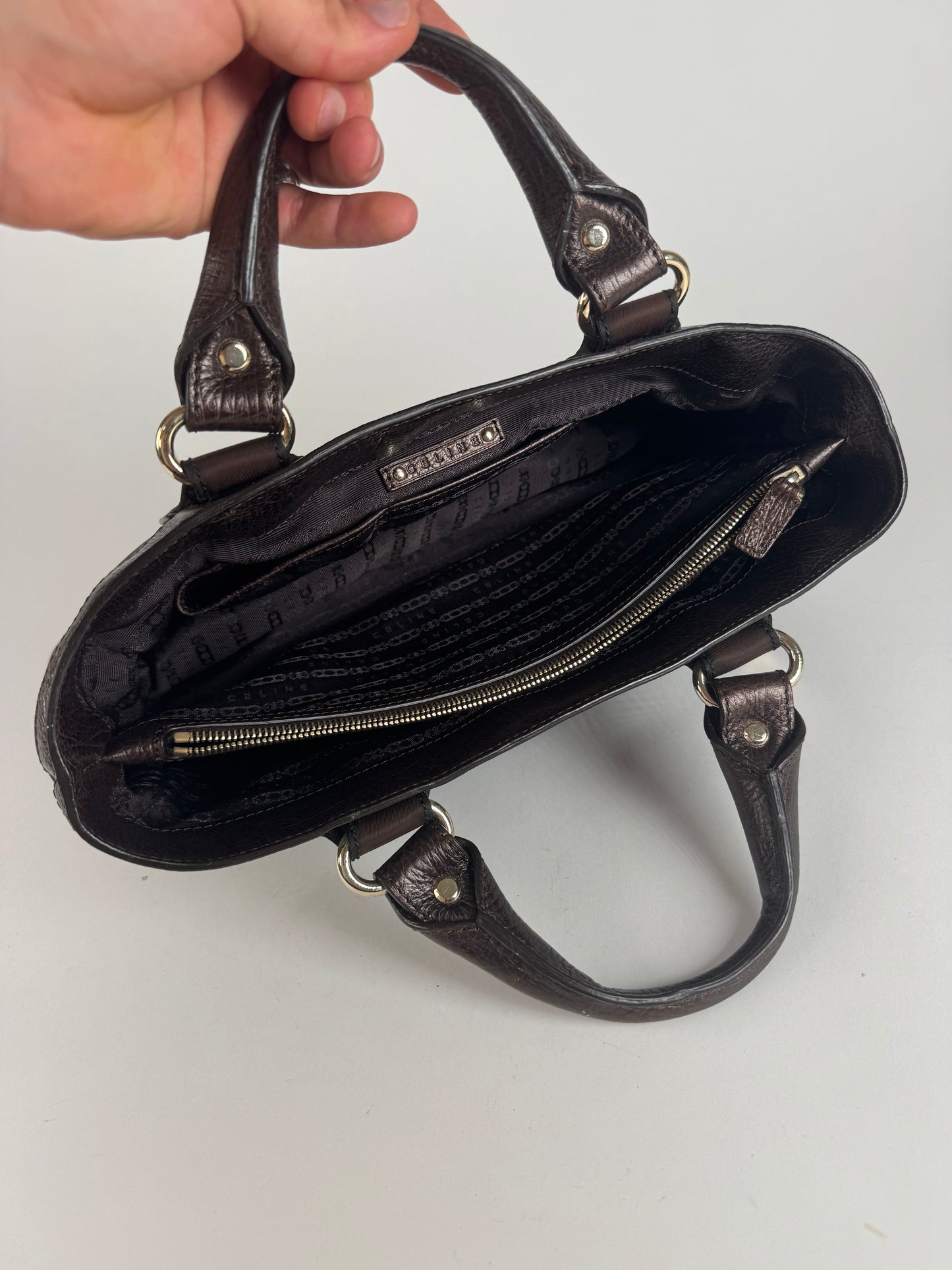 Vintage Celine Polyester Bag brown