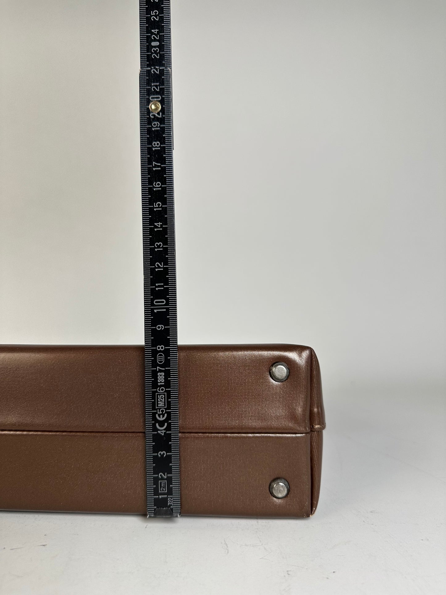 Vintage Givenchy Smooth Leather Shoulder Bag Brown Silver