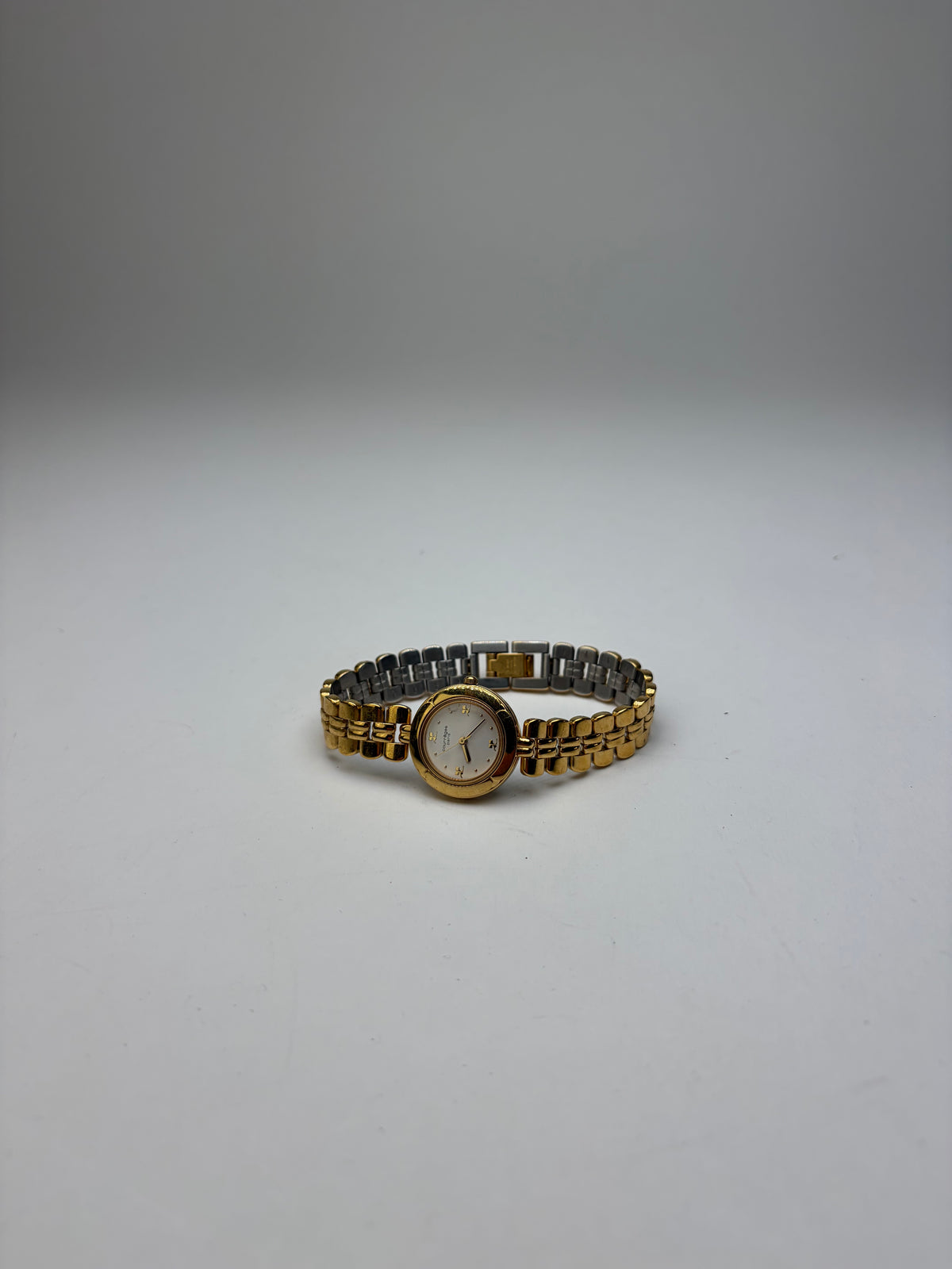 Vintage Courrèges Two-Tone Bracelet Watch c. Late 1980s Gold Silver