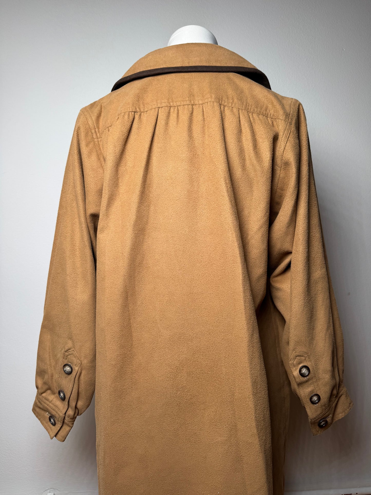 Vintage Yves Saint Laurent Suede Coat Camel M