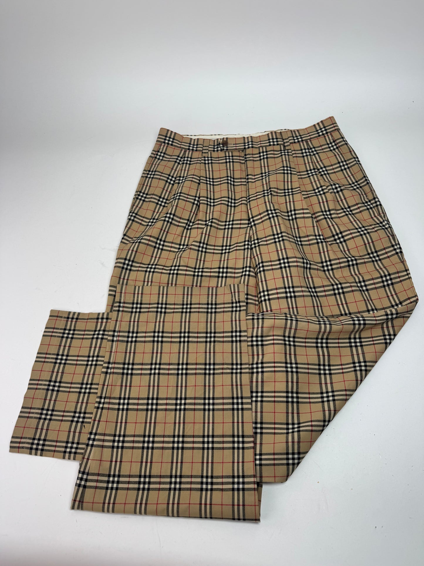 Vintage Burberry Mens Novacheck Pants Beige M