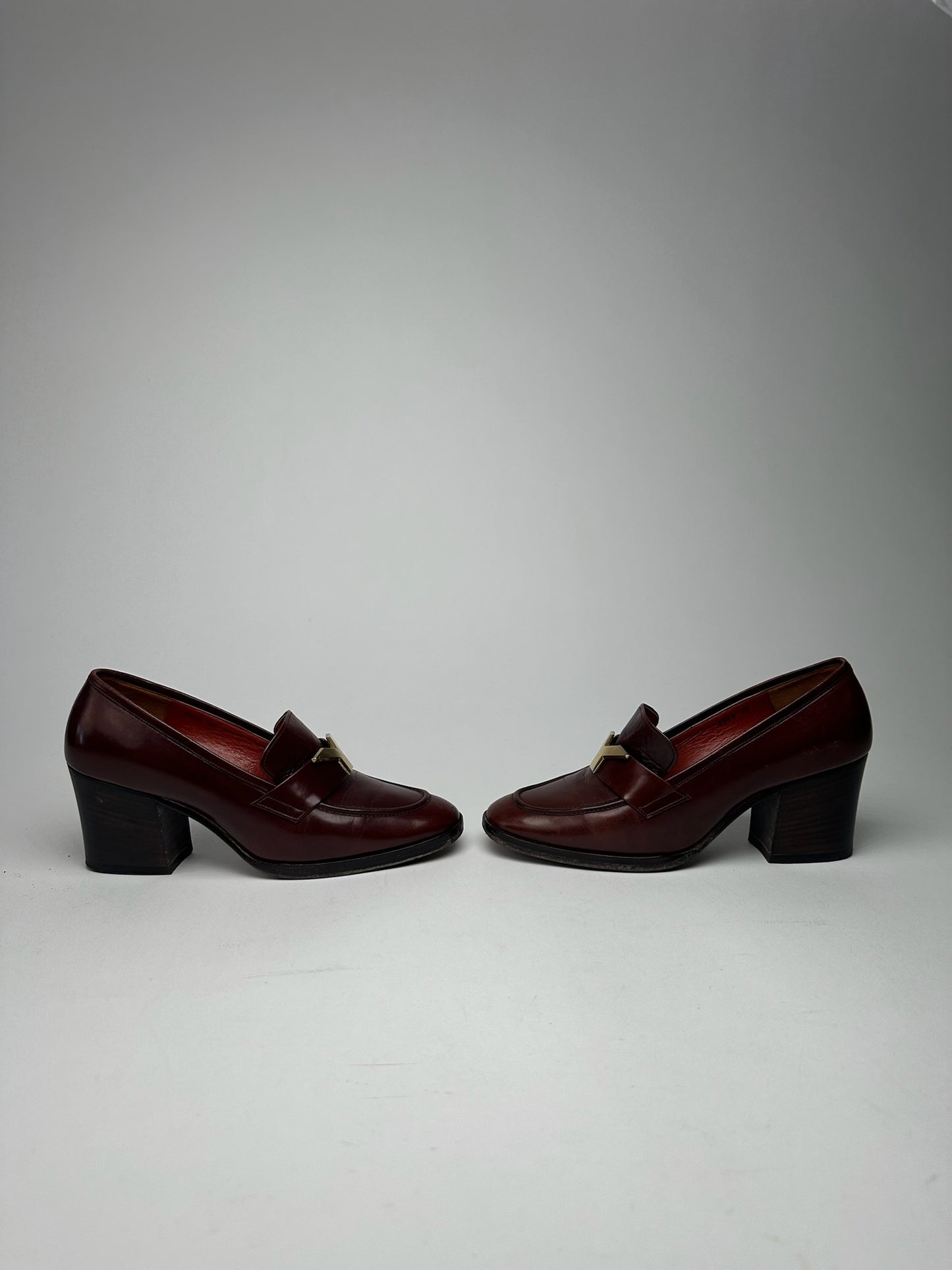 Vintage Yves Saint Laurent Leather Pumps Brown