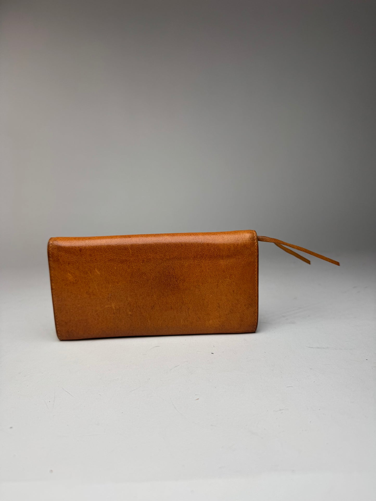 Vintage Balenciaga leather wallet brown
