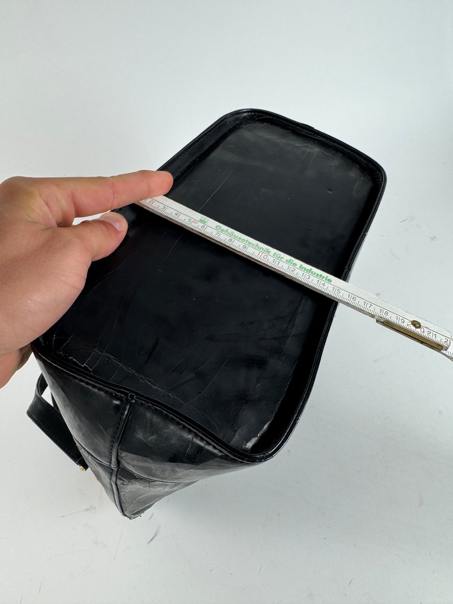 Sac vintage en cuir Versace noir