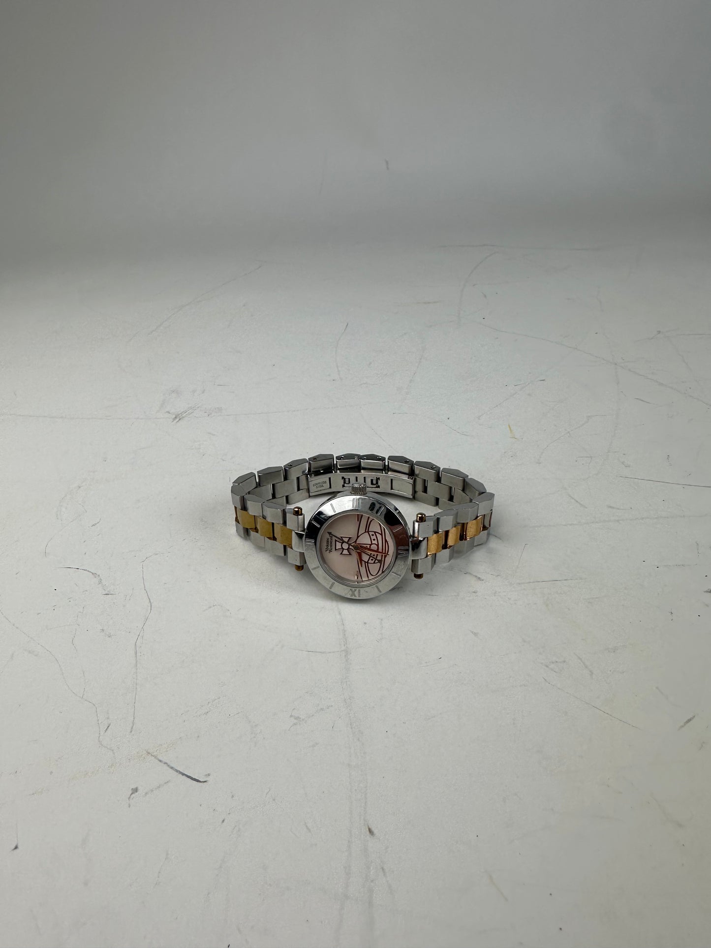 Vintage Vivienne Westwood Bi-Colour Bracelet Watch Silver Gold